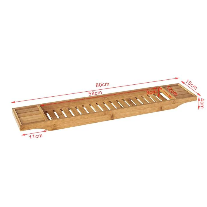 SoBuy FRG212-N Bandeja de Bambú para Bañera L80cm - Image 3