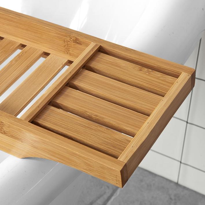 SoBuy FRG212-N Bandeja de Bambú para Bañera L80cm - Image 6
