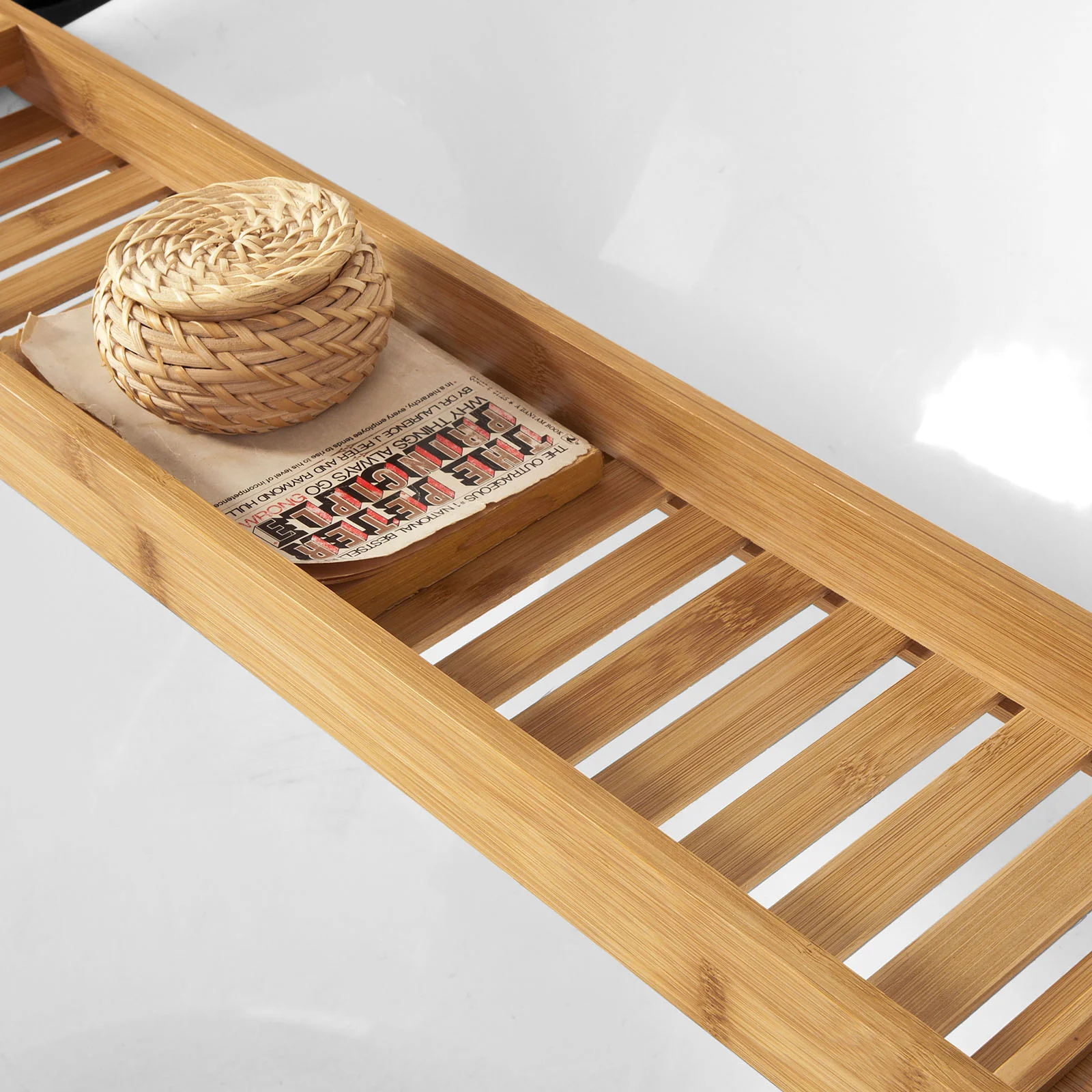 SoBuy FRG212-N Bandeja de Bambú para Bañera L80cm - Image 7
