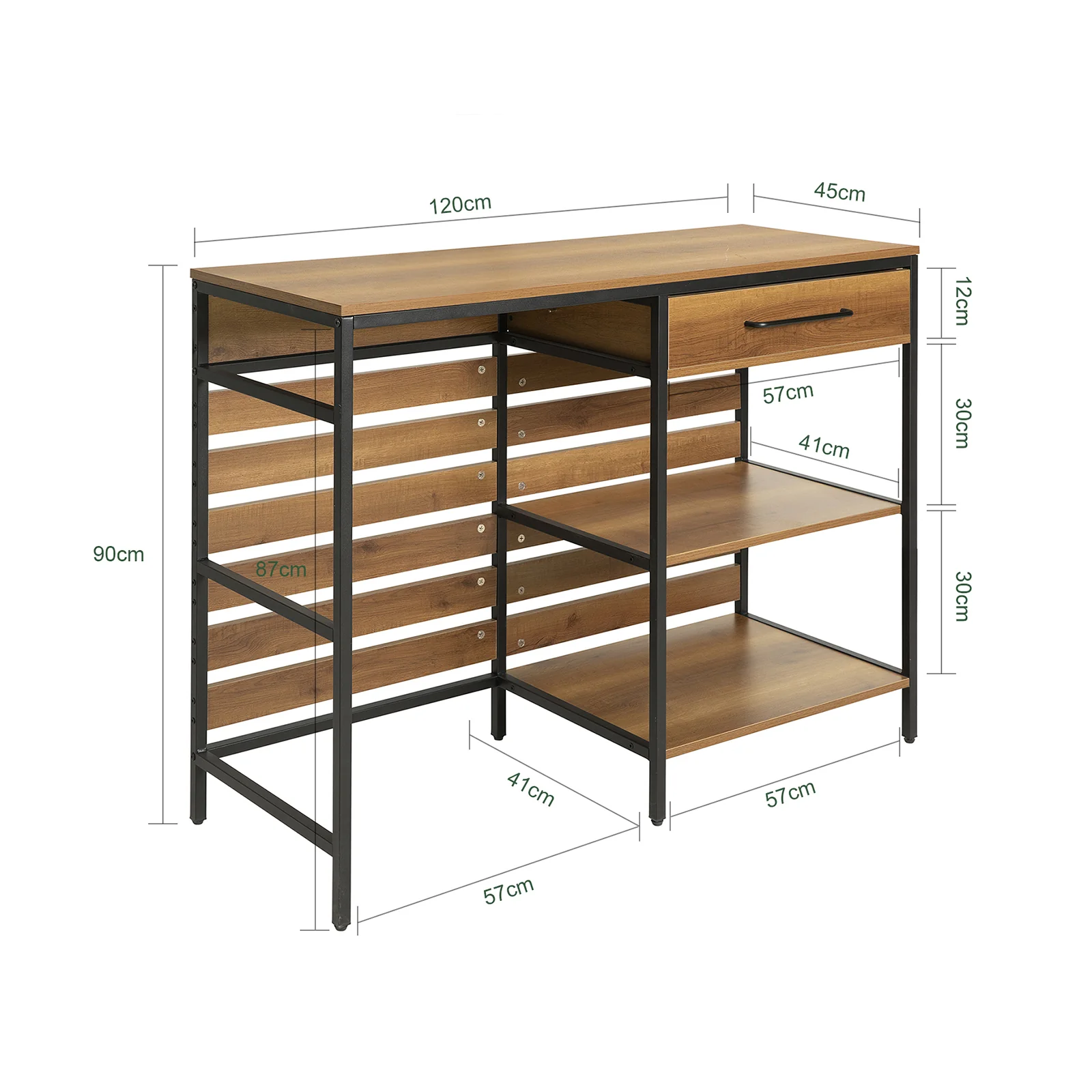 SoBuy FSB71-PF Aparador de Comedor con cajón y 2 Estantes - Image 3
