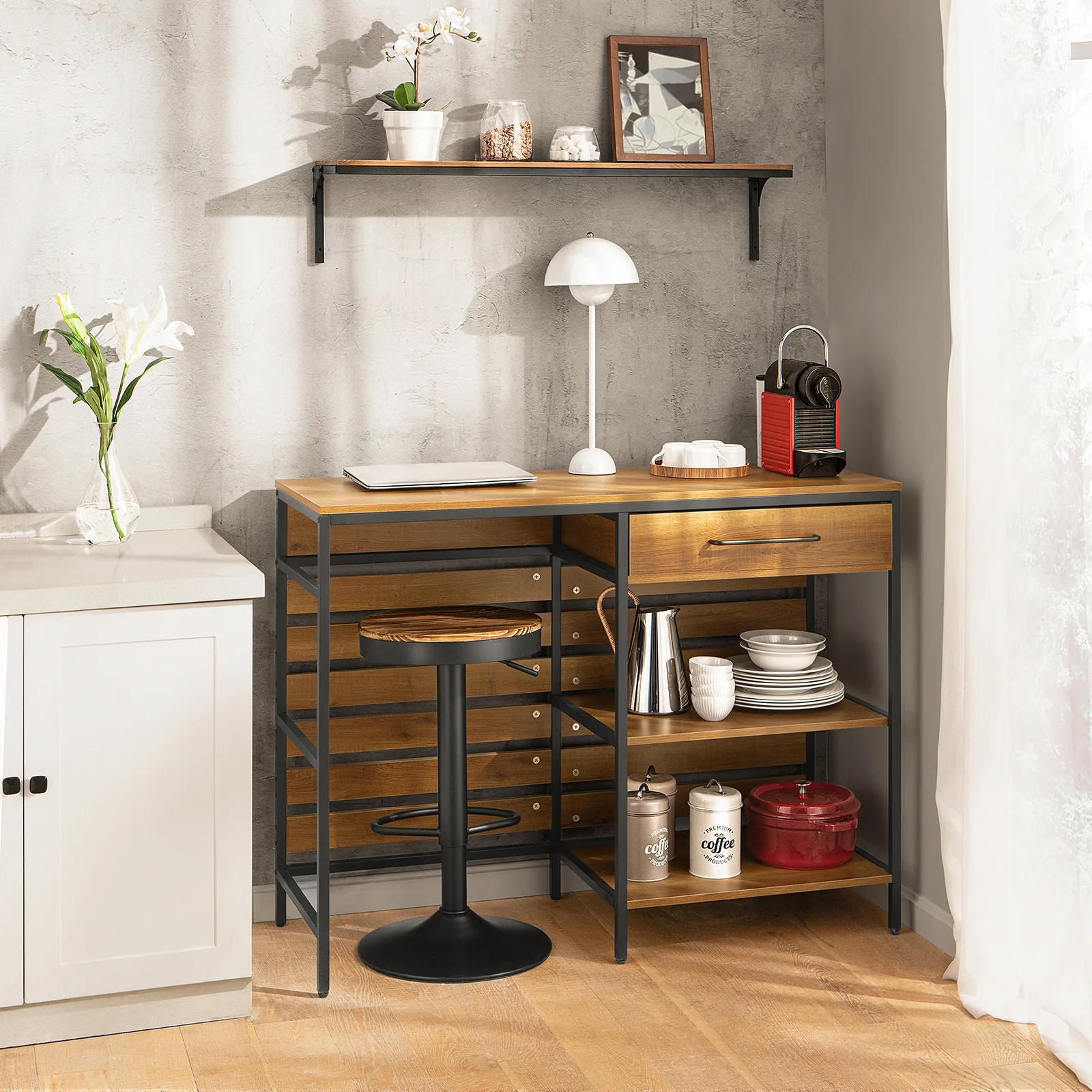 SoBuy FSB71-PF Aparador de Comedor con cajón y 2 Estantes - Image 4