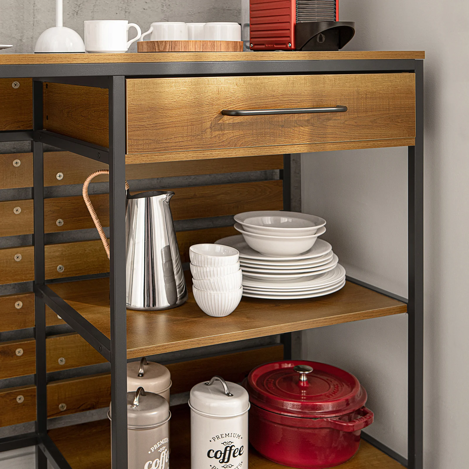 SoBuy FSB71-PF Aparador de Comedor con cajón y 2 Estantes - Image 7