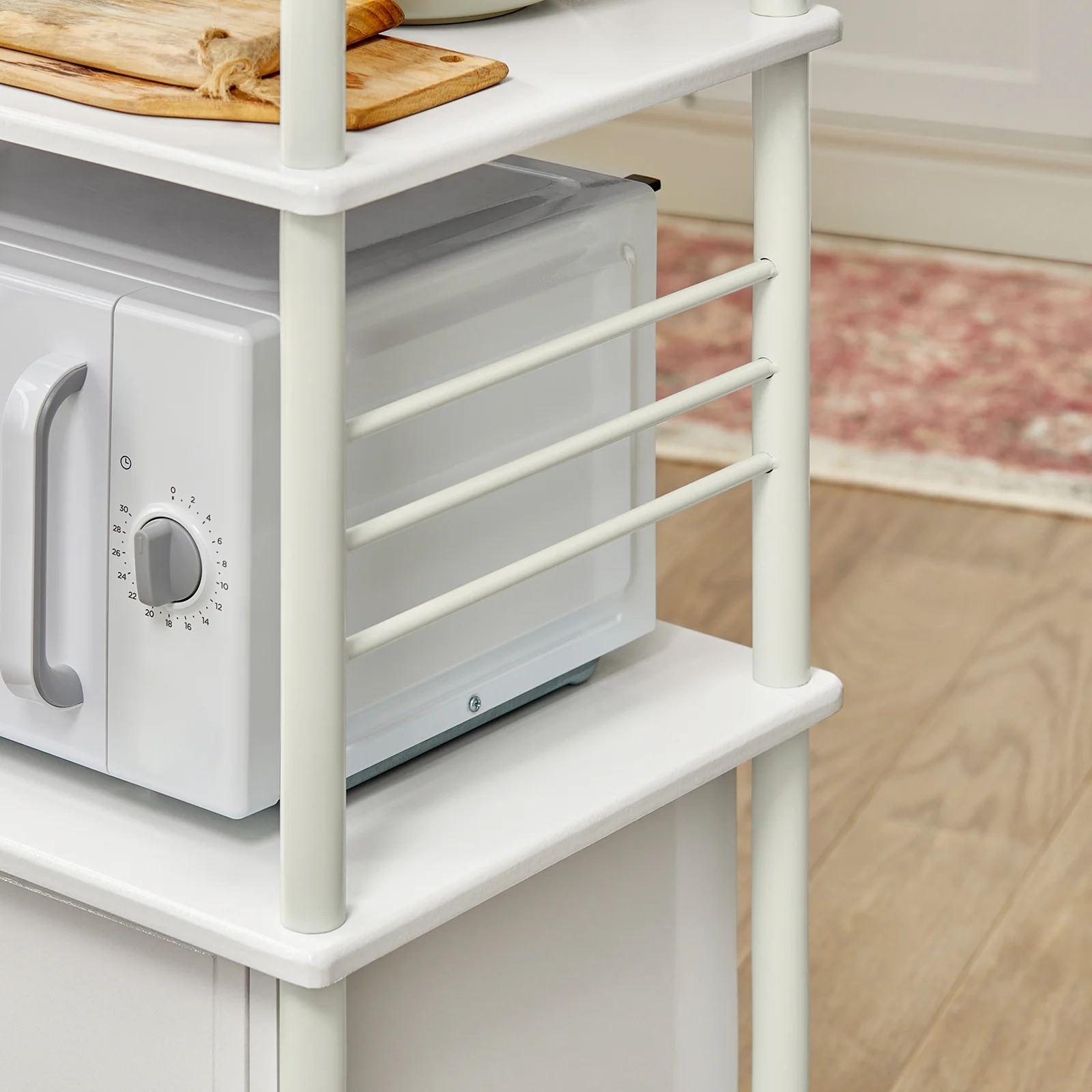 SoBuy FRG12-W Carrito de Cocina con Ruedas con 3 Estantes y 2 Puertas Blanco - Image 7