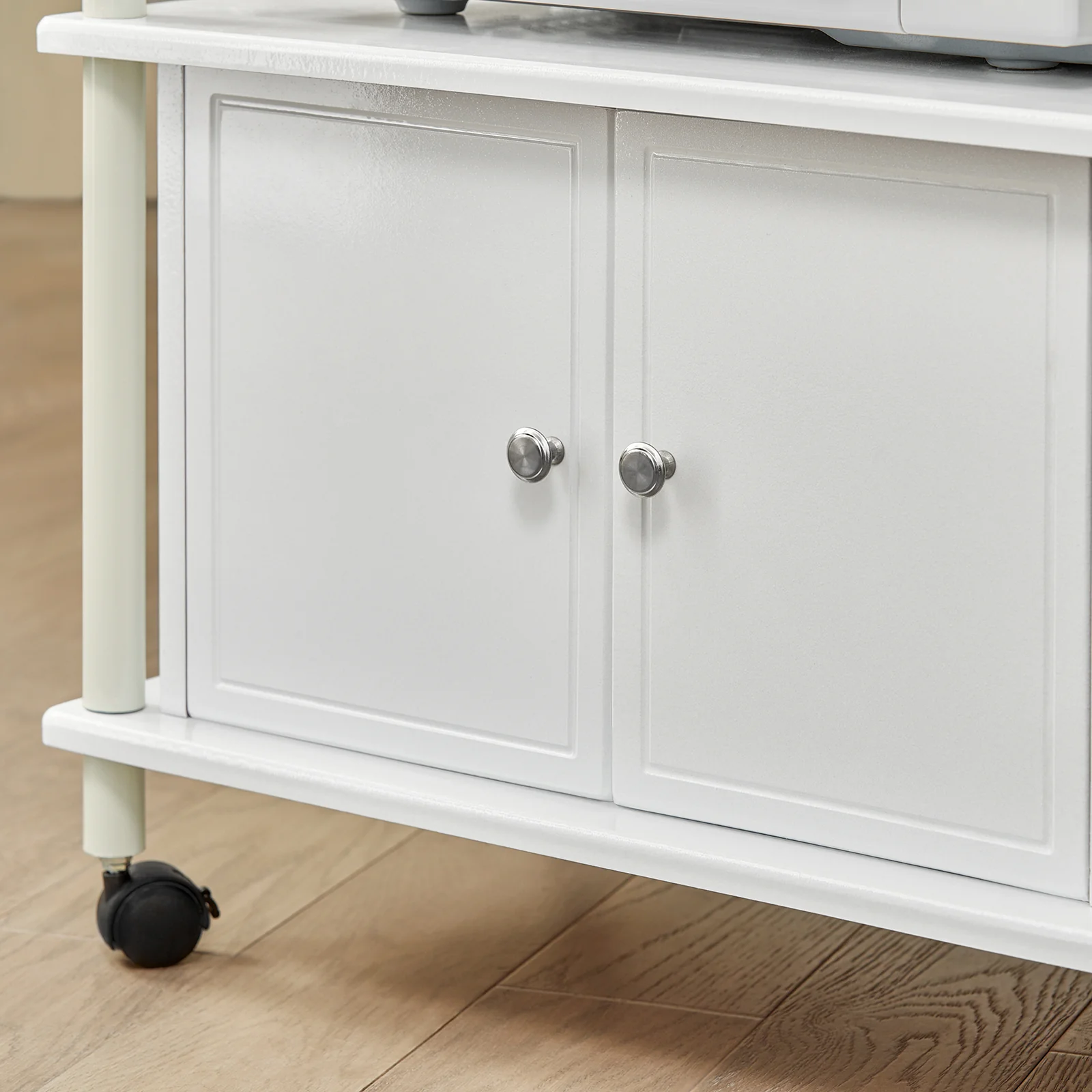 SoBuy FRG12-W Carrito de Cocina con Ruedas con 3 Estantes y 2 Puertas Blanco - Image 8