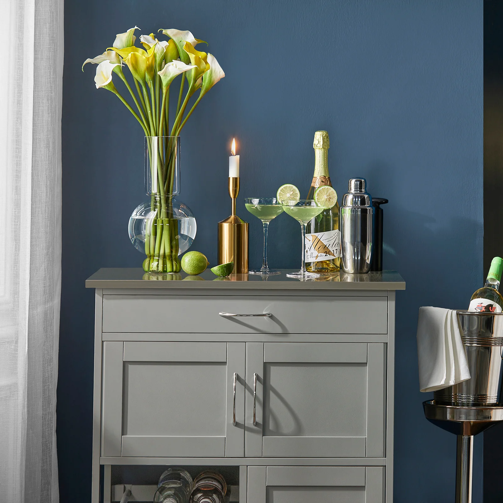 SoBuy FKW45-HG Carrito de Cocina con 3 Puertas y 1 cajón Gris - Image 6