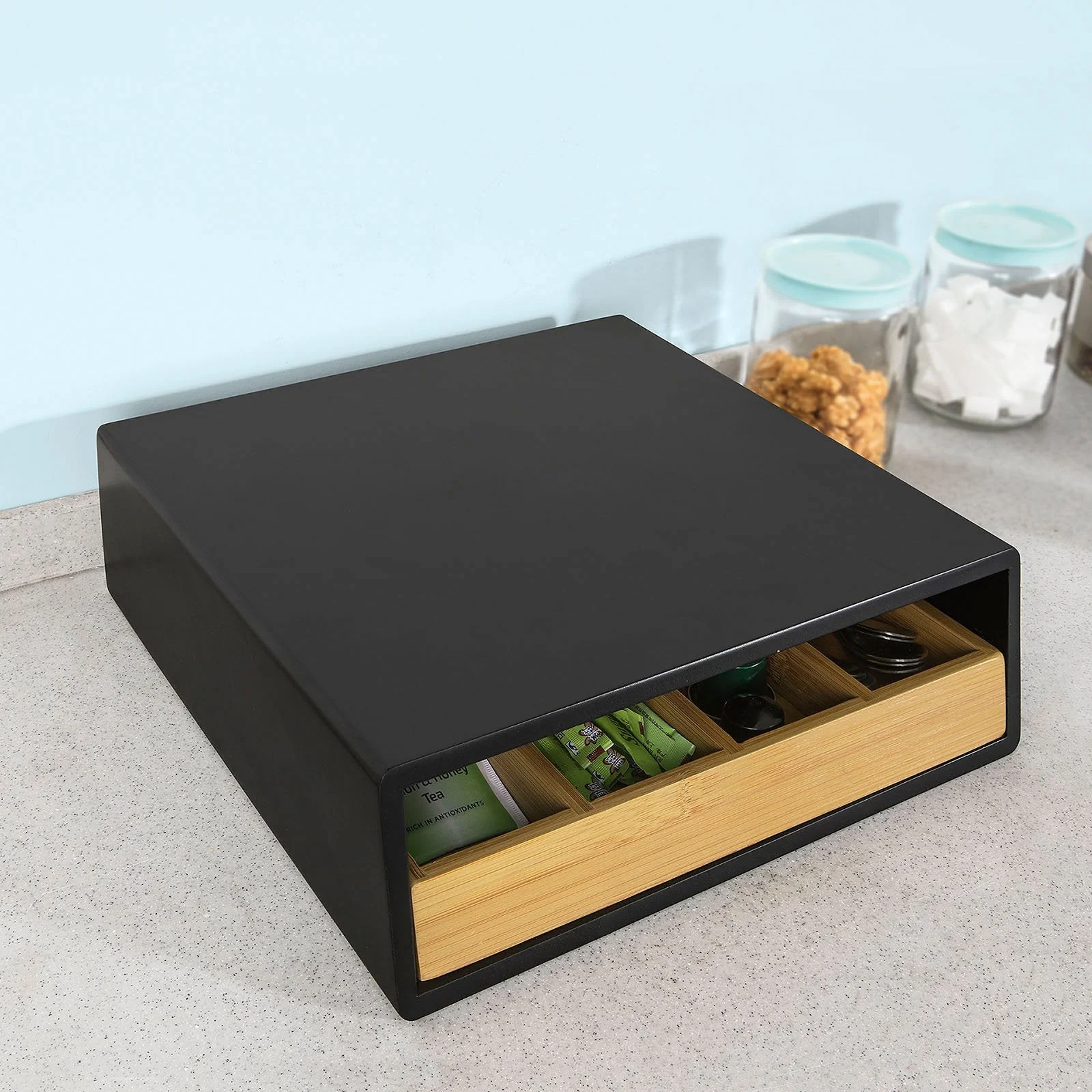 SoBuy FRG280-SCH Soporte para cápsulas de café con un cajón Negro - Image 7