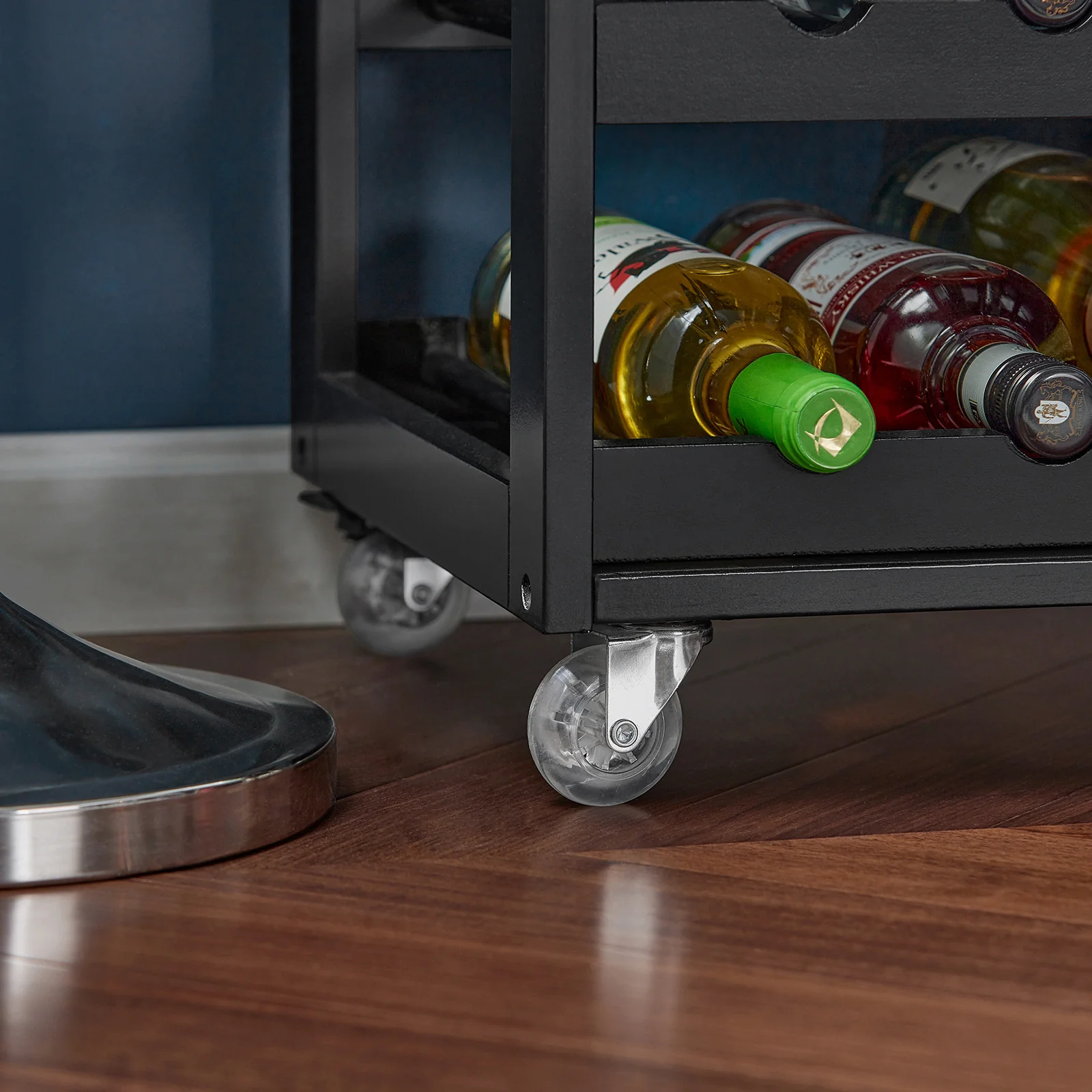 SoBuy FKW45-SCH Carrito de Cocina con 3 Puertas y 1 cajón Negro - Image 9