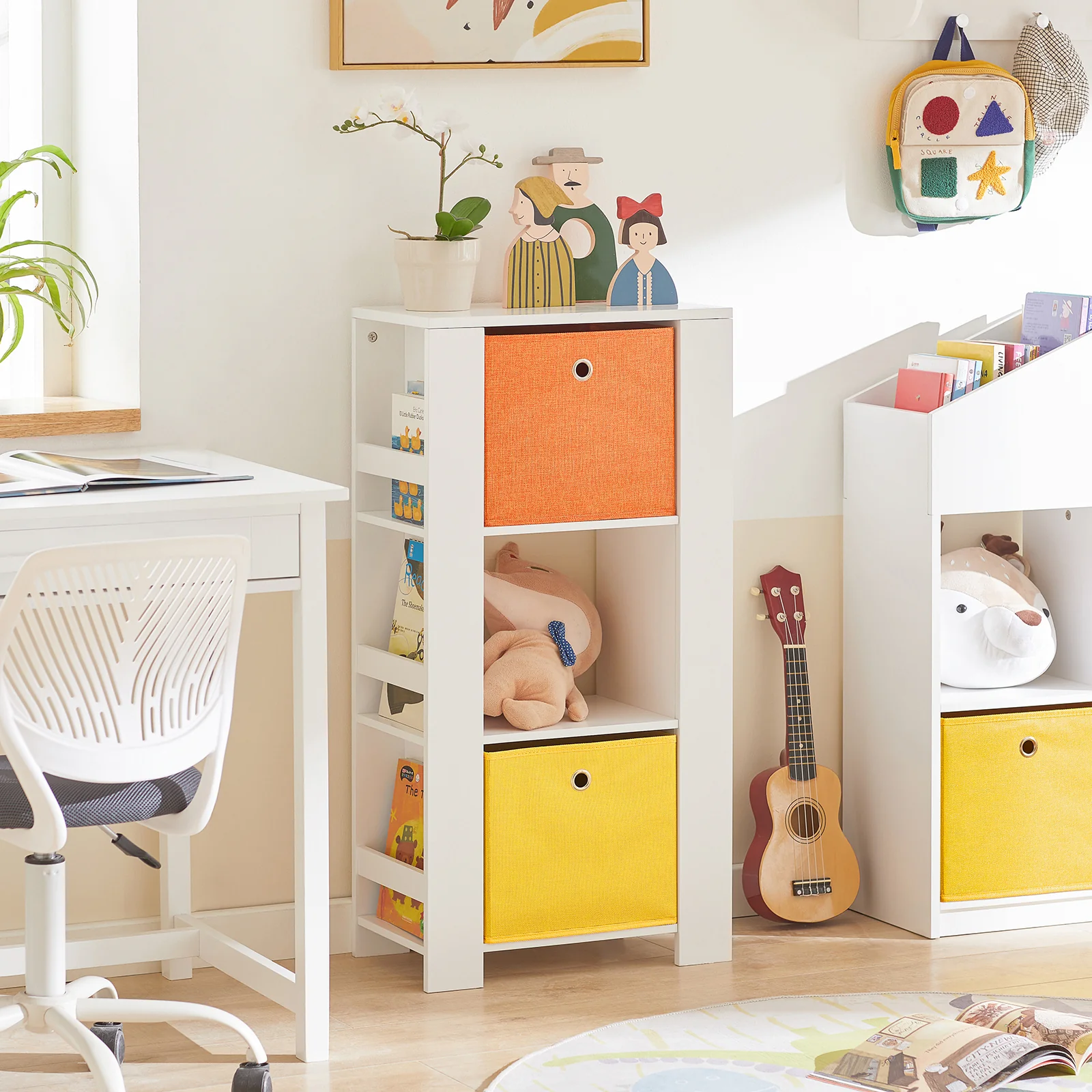 SoBuy KMB48-W Librería infantil con 2 Cestas y 2 Estantes - Image 2