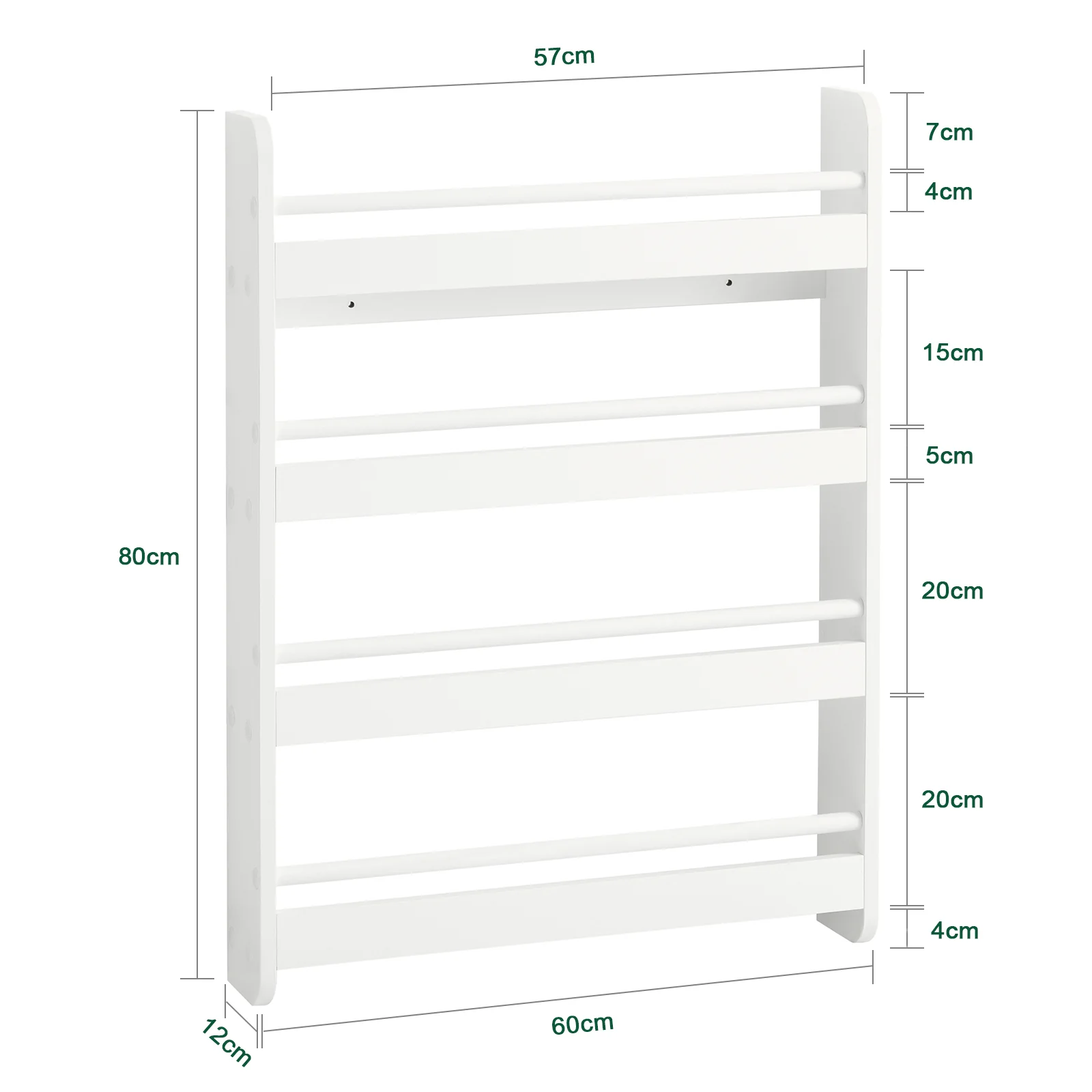 SoBuy KMB08-K-W Librería infantil con 4 Estanterías L60cm - Image 3