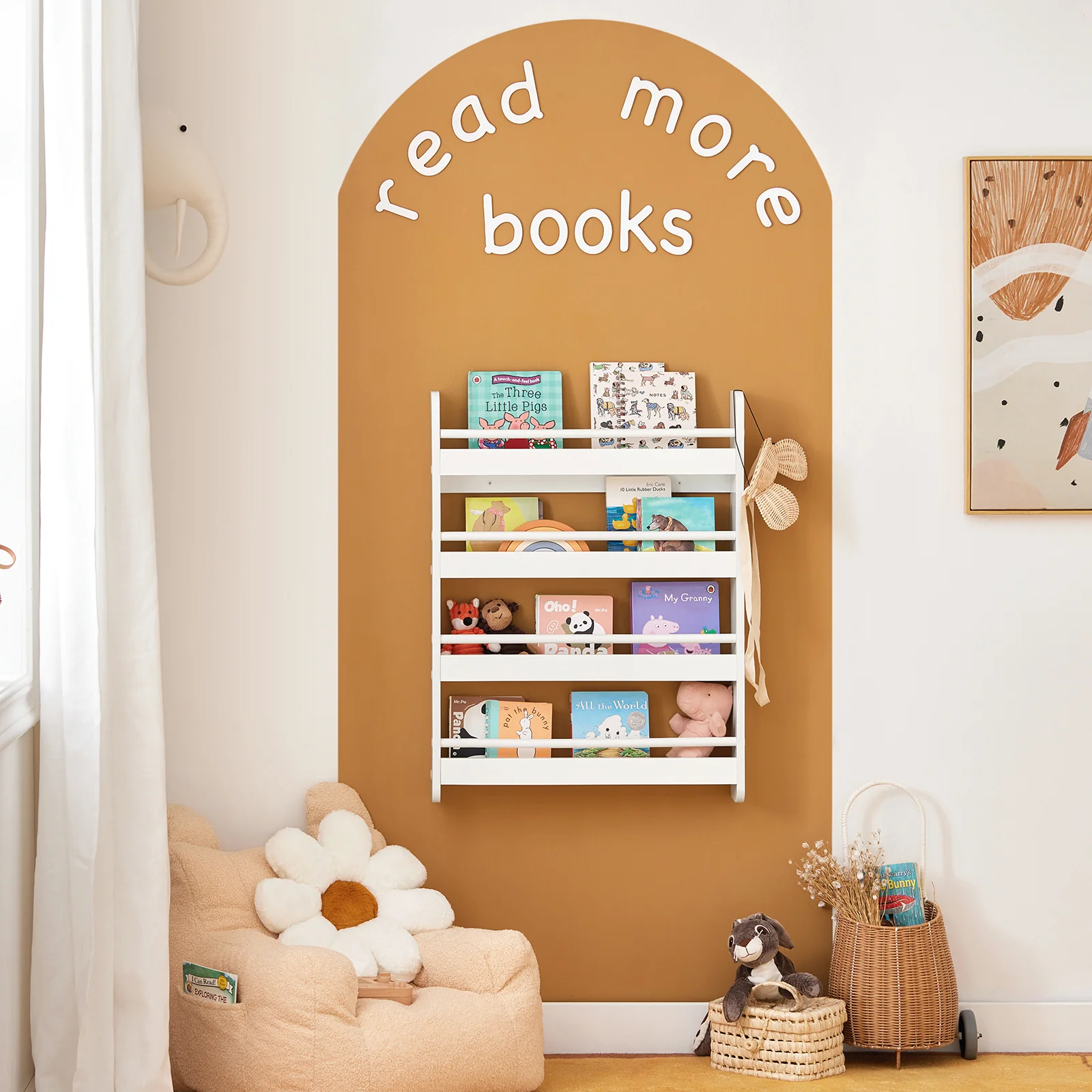 SoBuy KMB08-K-W Librería infantil con 4 Estanterías L60cm - Image 4