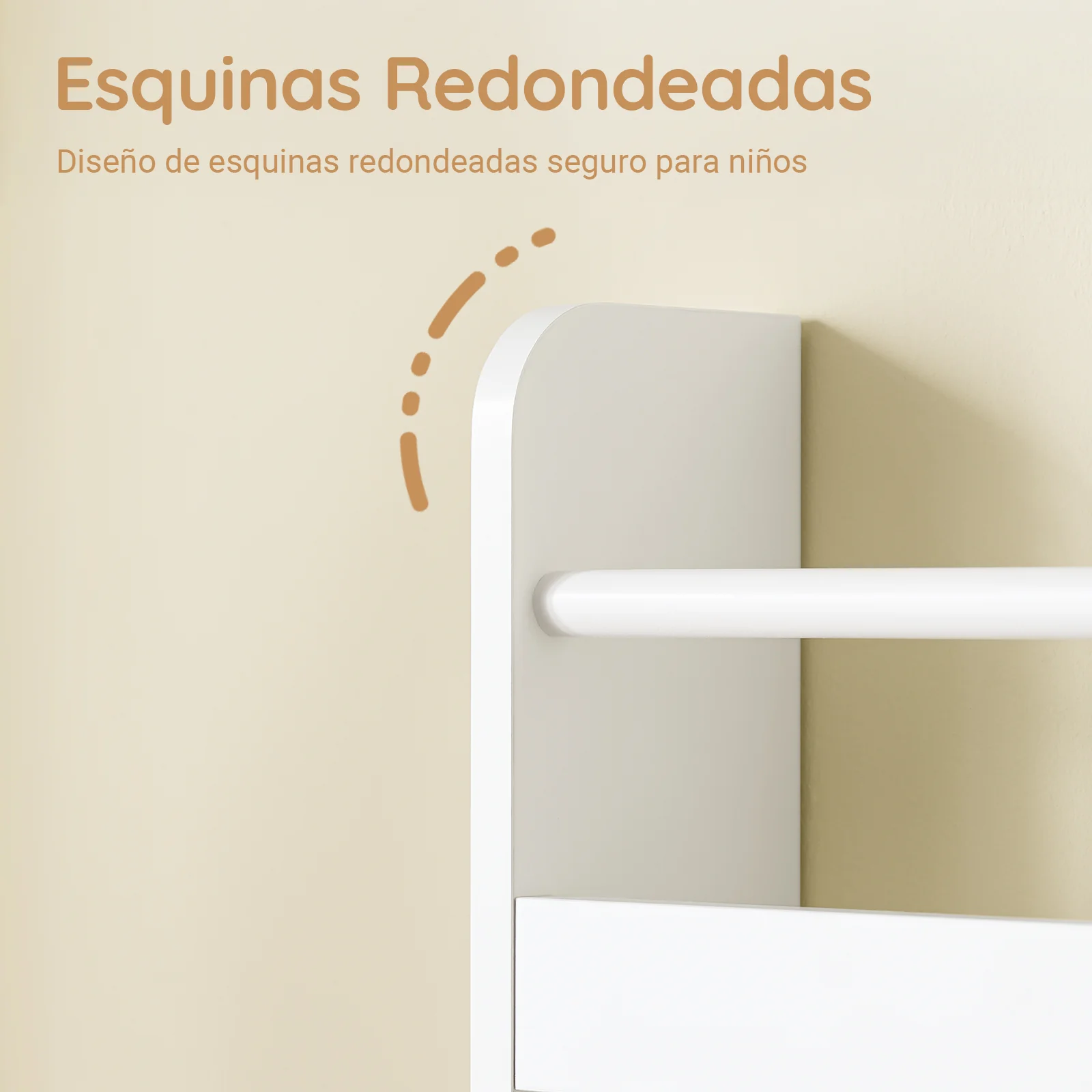 SoBuy KMB08-II-W Librería infantil de pared con 4 estantes L80cm - Image 5