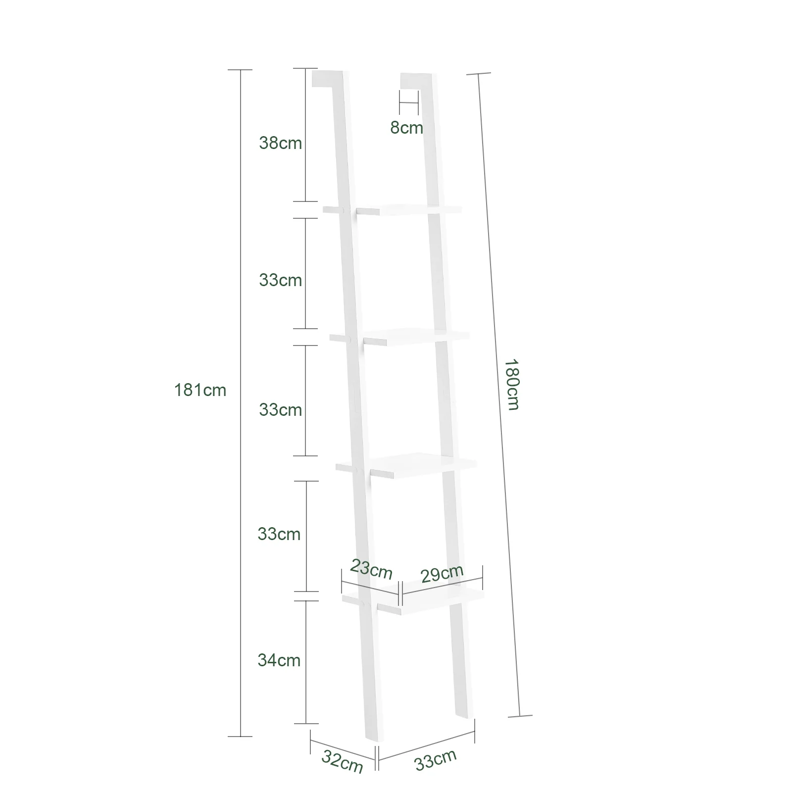 SoBuy FRG15-W Estanterías de Pared con 4 estantes Blanco - Image 3