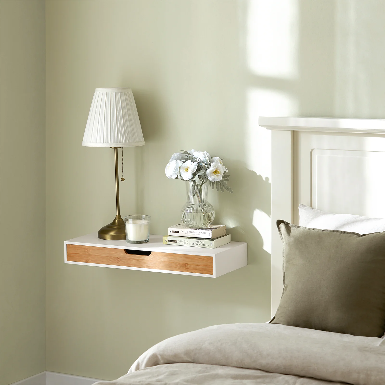 SoBuy FRG93-WN Estante de pared con cajón L60cm - Image 9