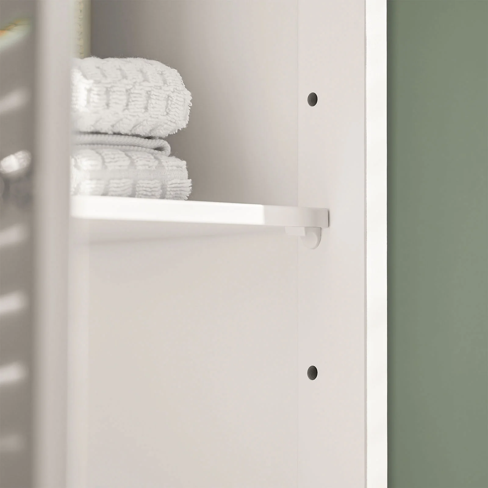 SoBuy FRG236-W Armario alto de Baño 2 puertas y 1 cajón Blanco - Image 7