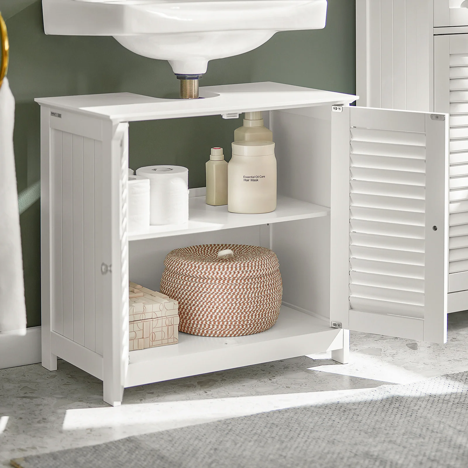 SoBuy FRG237-W Armario de Baño 2 puertas y 2 estantes Blanco - Image 7