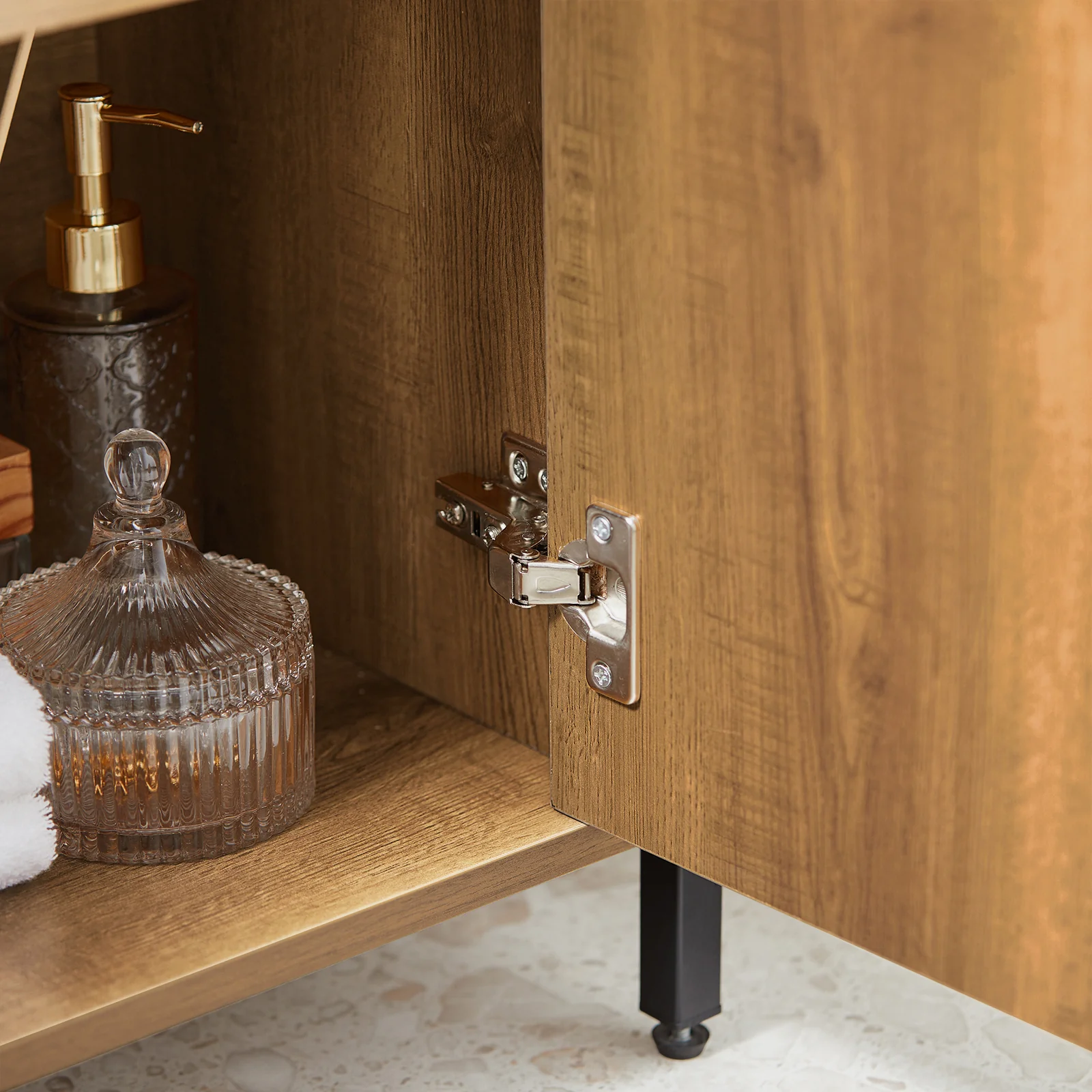 SoBuy BZR63-PF Mueble para debajo del Lavabo 1 Estante y 2 Puertas Vintage - Image 8