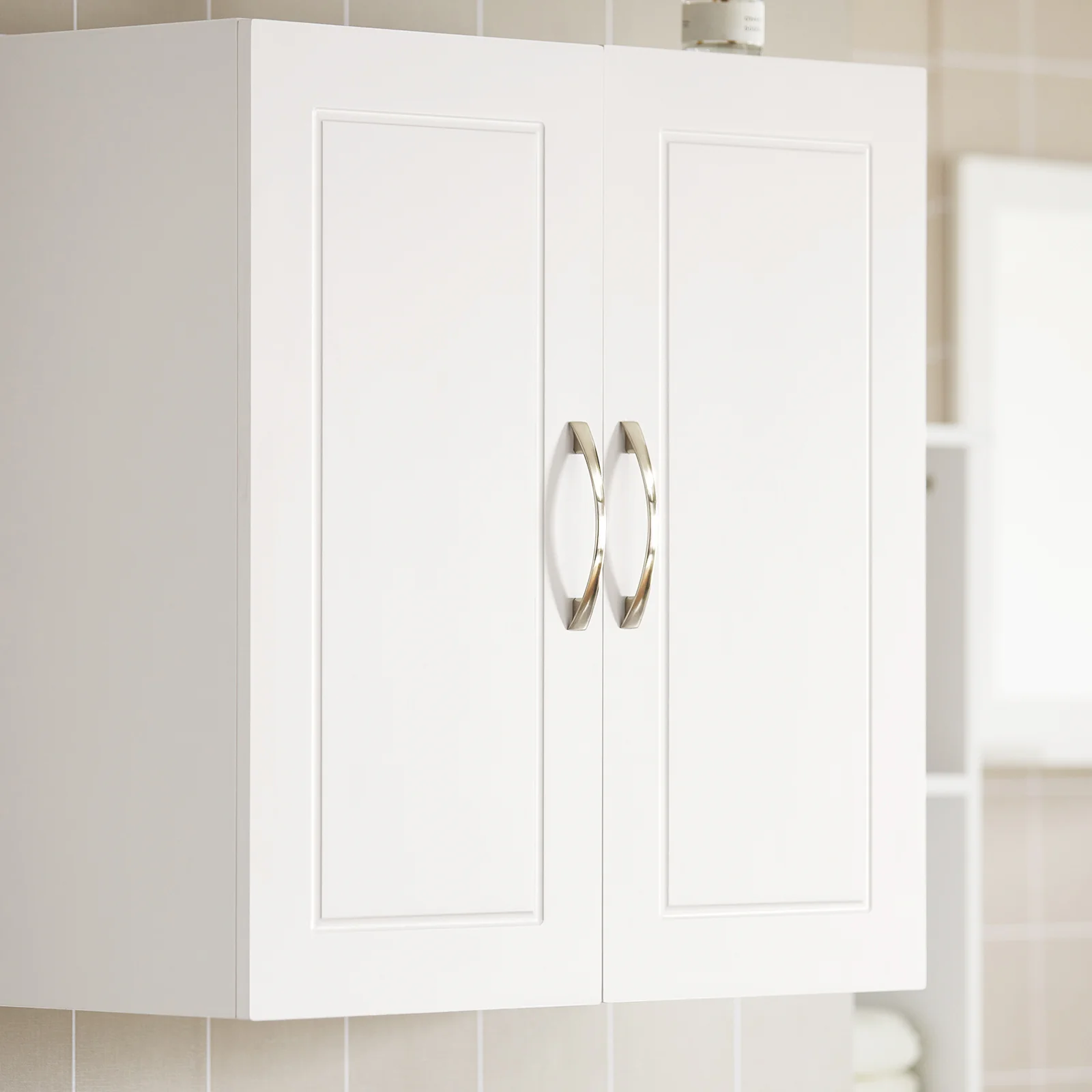 SoBuy FRG231-W Armario Auxiliar Multiusos de Pared con 2 Puertas Blanco - Image 6