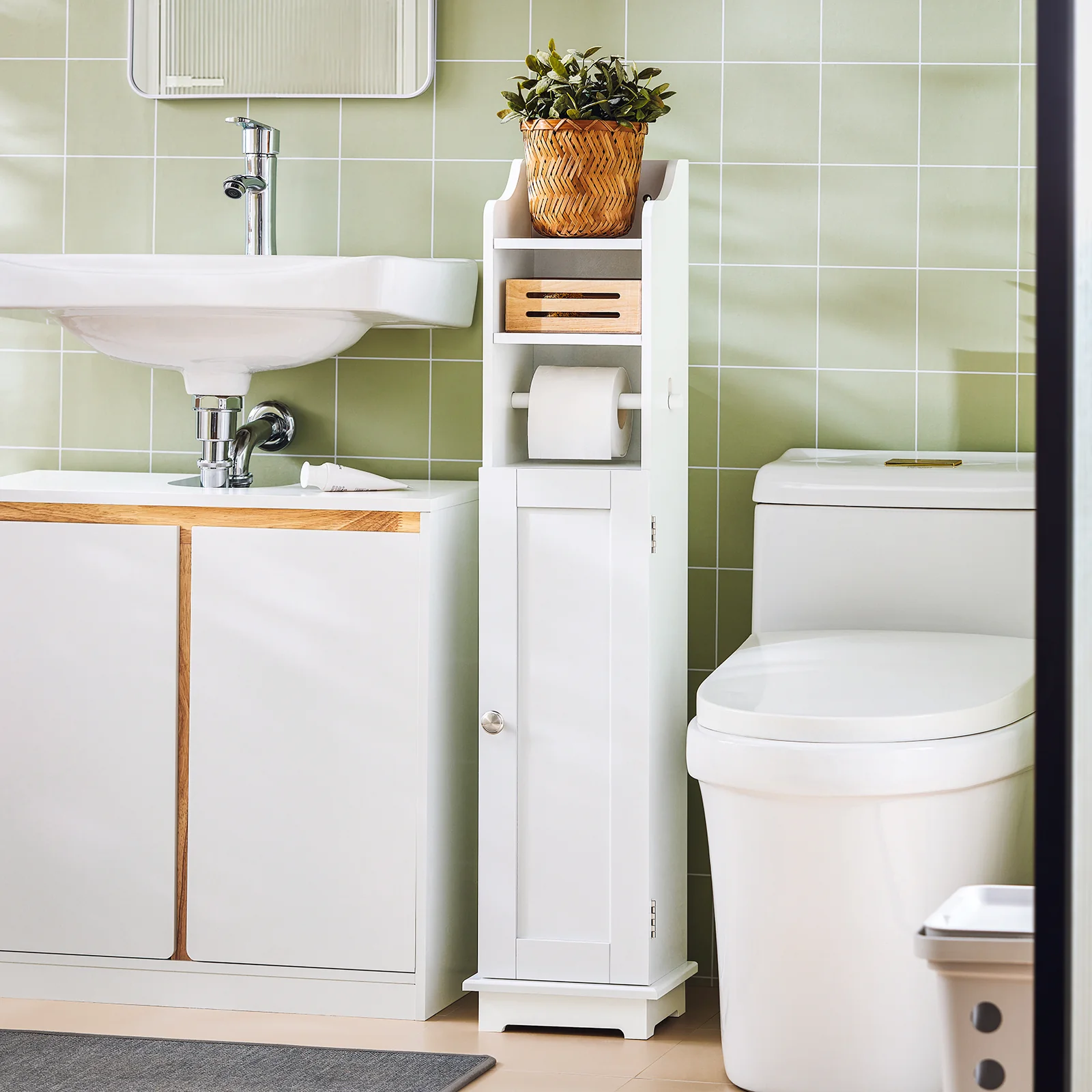 SoBuy FRG177-II-W Estantes de Baño Sostenedor de papel Higiénico - Image 4