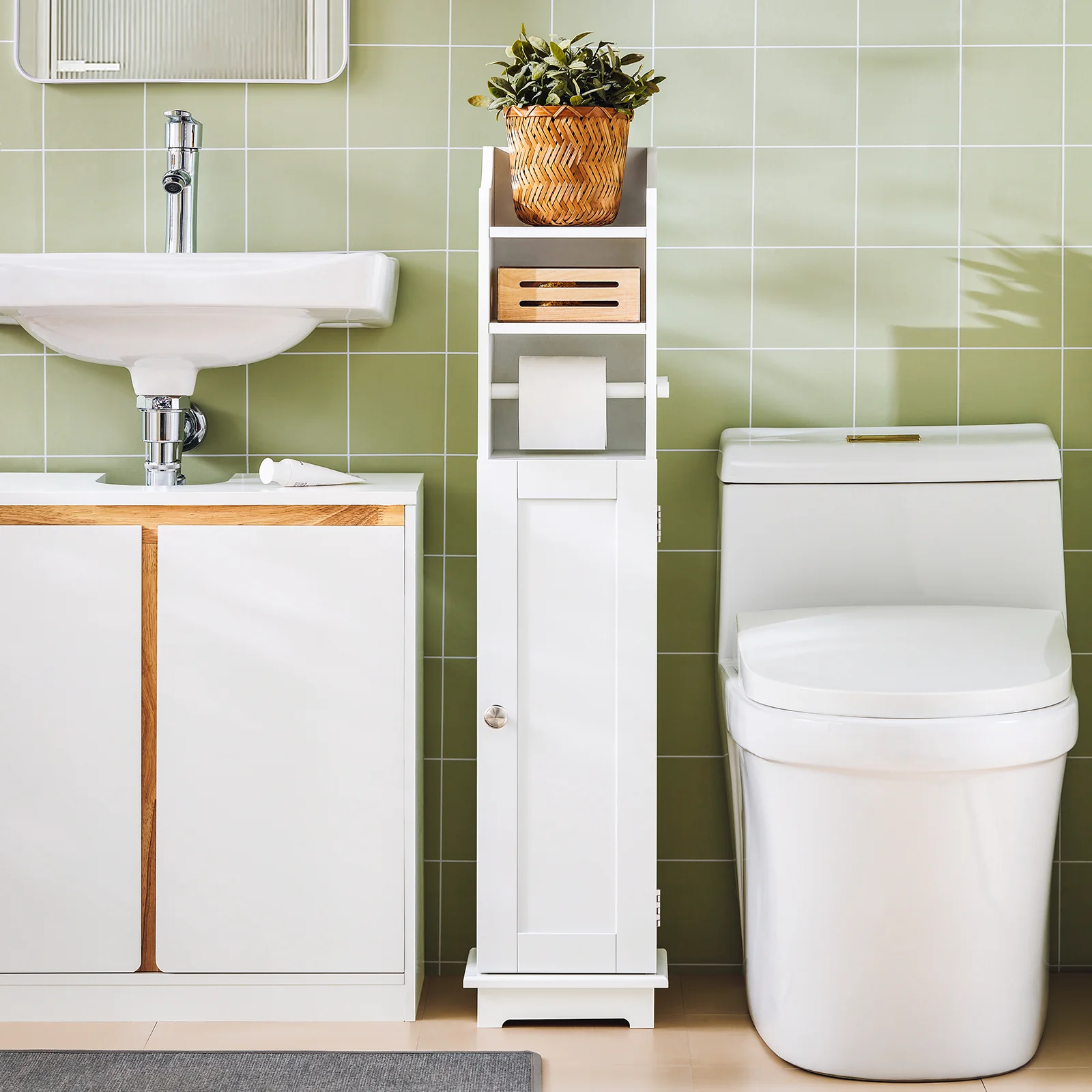SoBuy FRG177-II-W Estantes de Baño Sostenedor de papel Higiénico - Image 5