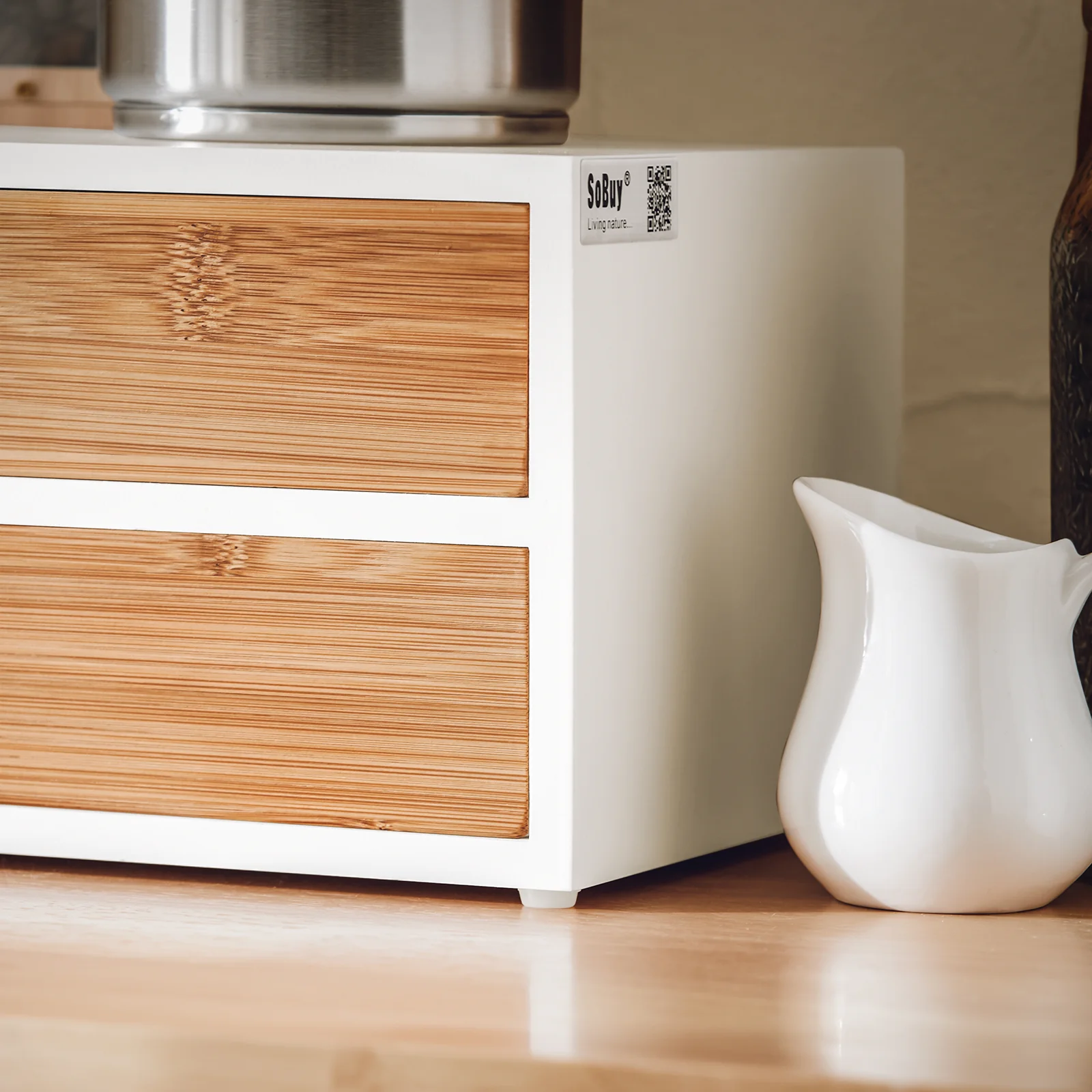 SoBuy FRG180-WN Soporte para Cápsulas de Café o Bolsas de té con 2 cajones - Image 8