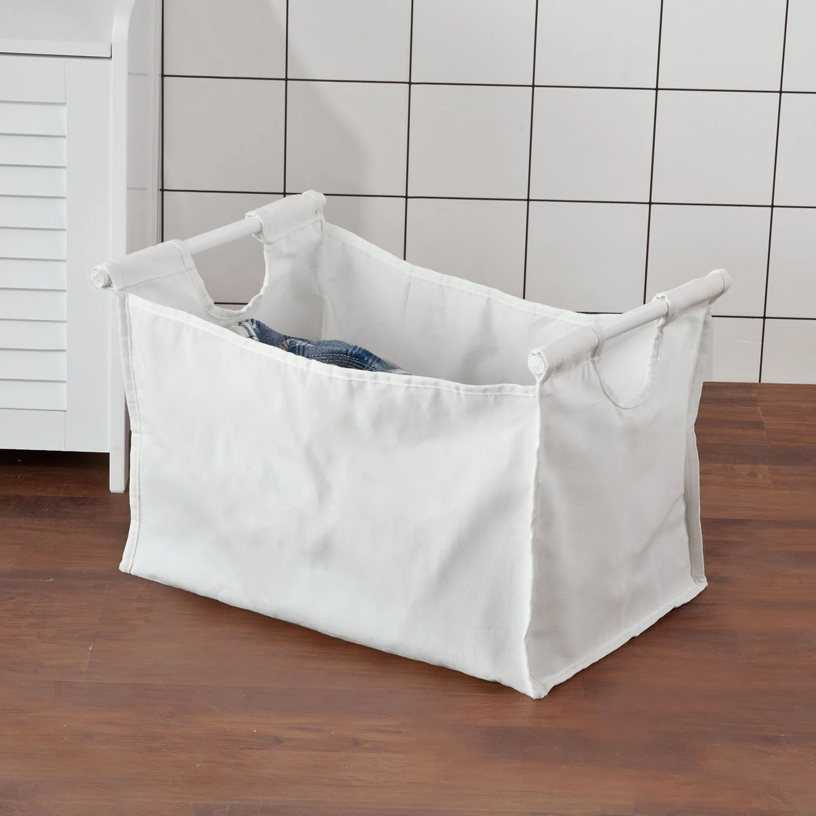 SoBuy FSR40-W Cesto para ropa sucia Blanco - Image 7