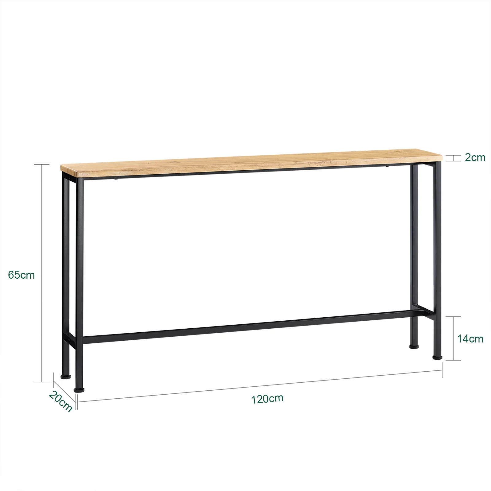 SoBuy FSB19-E Mesa de Entrada Recibidor 120 x 20 x 65 cm Madera Natural - Image 3
