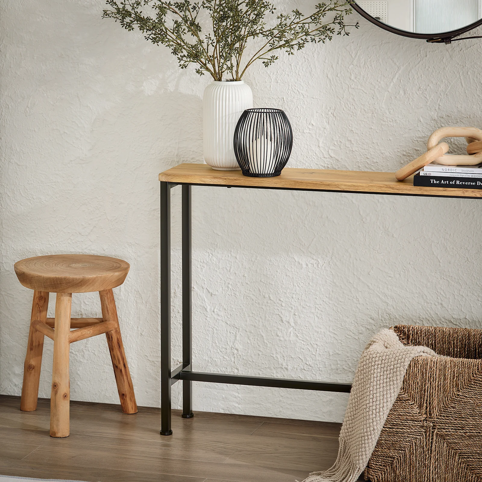 SoBuy FSB19-E Mesa de Entrada Recibidor 120 x 20 x 65 cm Madera Natural - Image 9