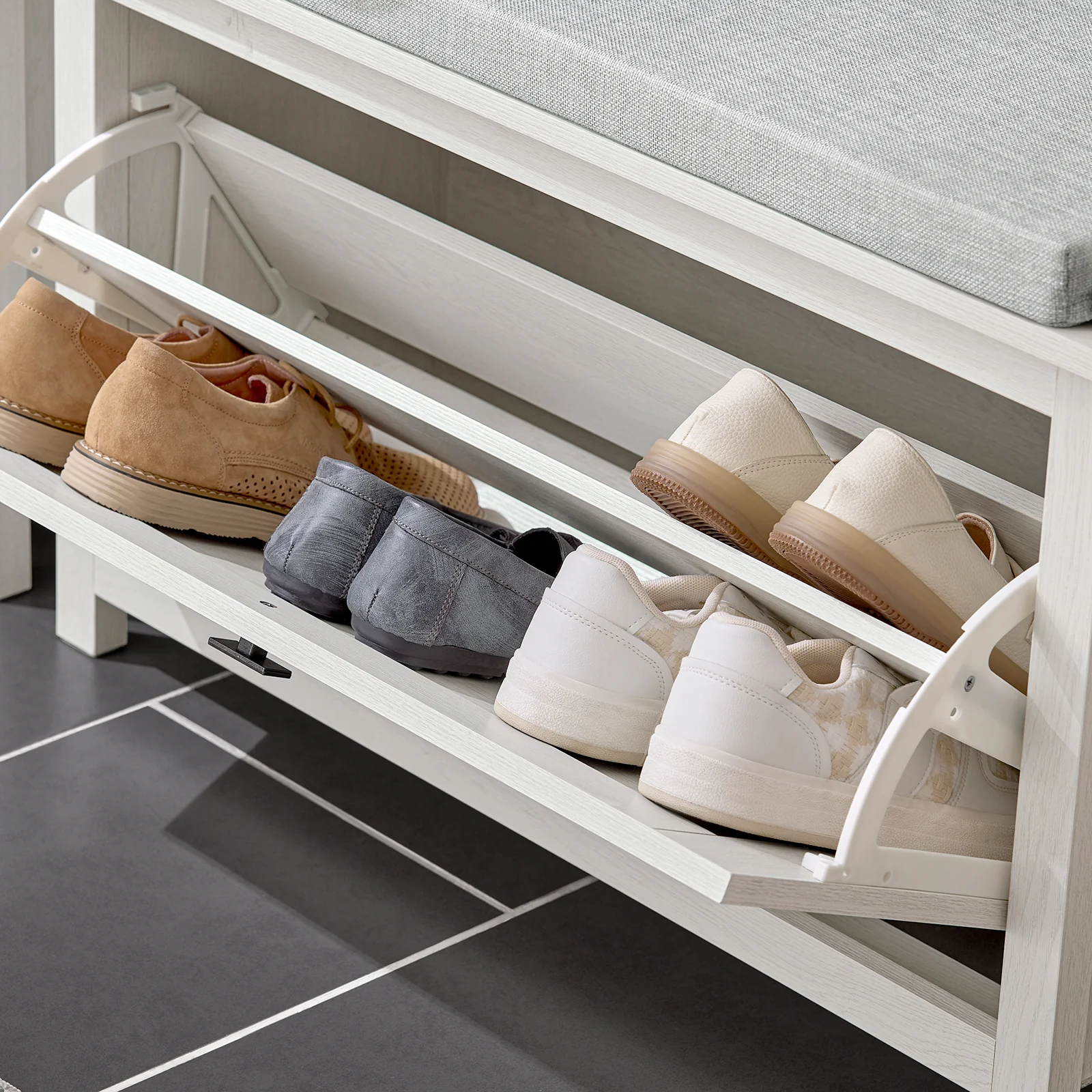 SoBuy FSR161-W Banco Zapatero con 1 Puertas 80 x 30 x 50 cm - Image 7