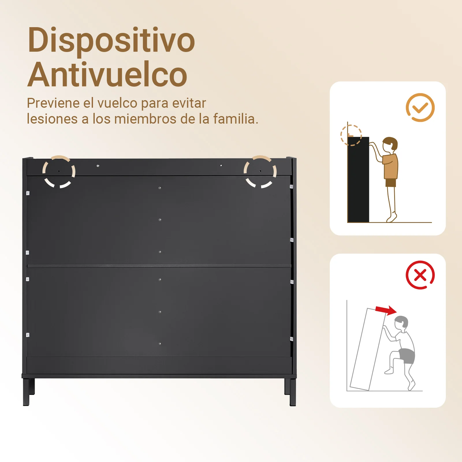 SoBuy FSR177-L-SCH Organizador para Zapatos con 4 Solapas Negro 100 x 19 x 91 cm - Image 4
