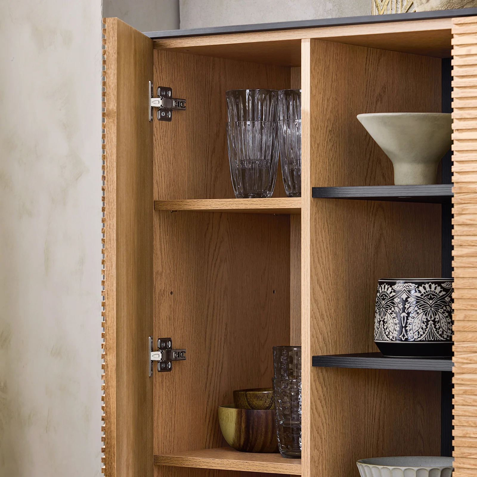 SoBuy HFSB04-SCH Aparador con 2 Puertas y 4 Compartimentos 92 x 40 x 119 cm - Image 7