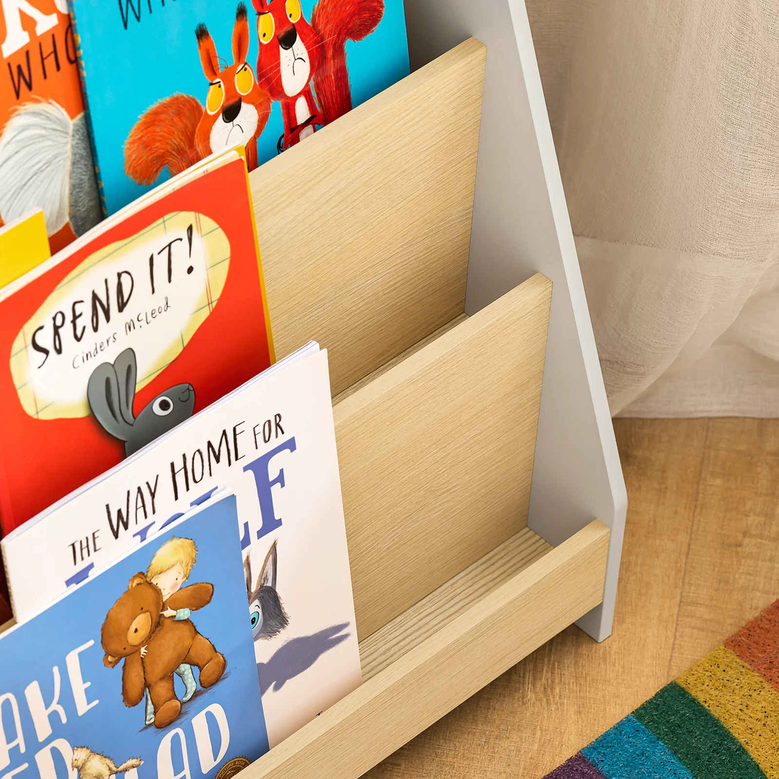 SoBuy KMB106-HG Librería Infantil para Niños con 4 Estantes - Image 8