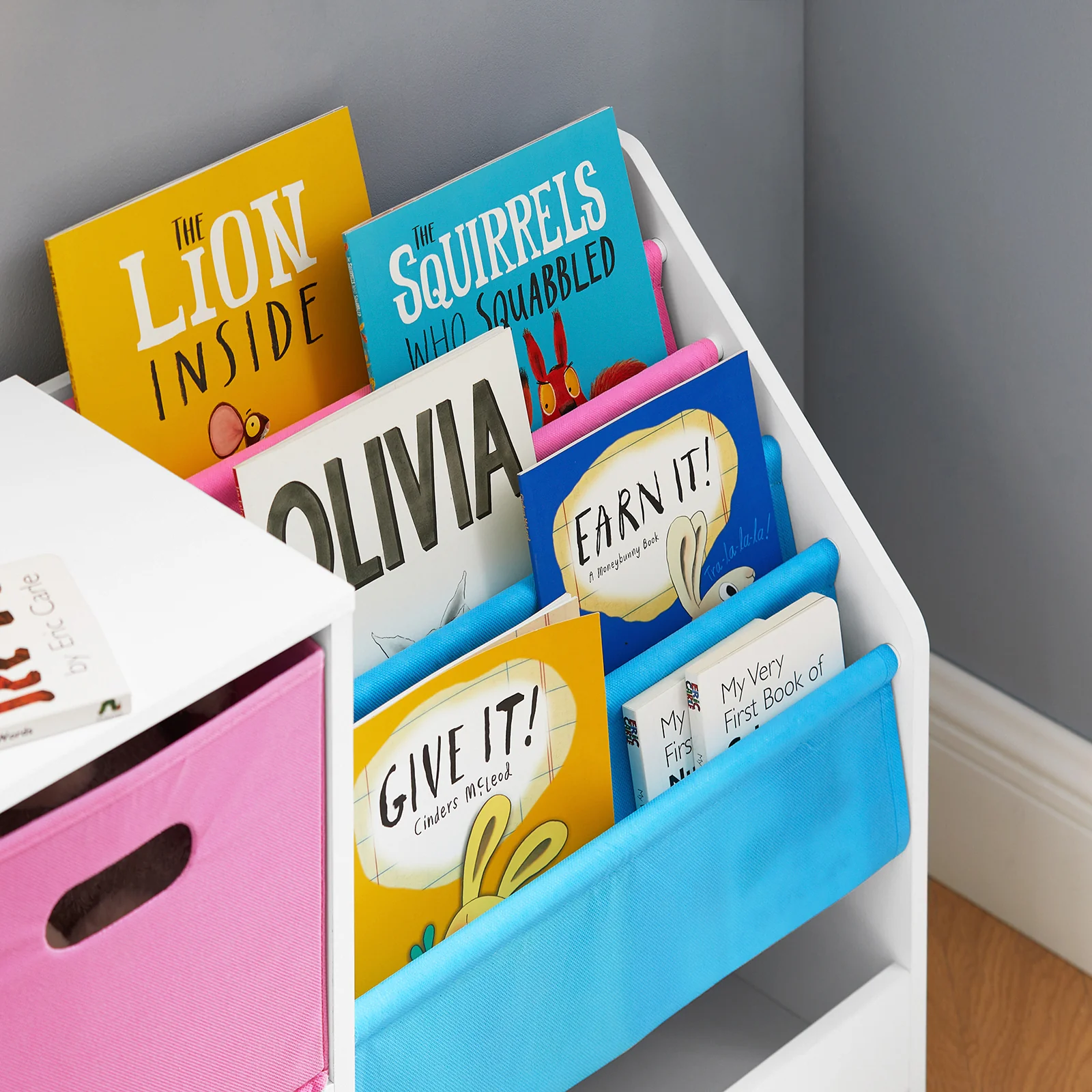 SoBuy KMB76-F Librería Infantil para niños con 2 Cestas y 1 Compartimiento - Image 7