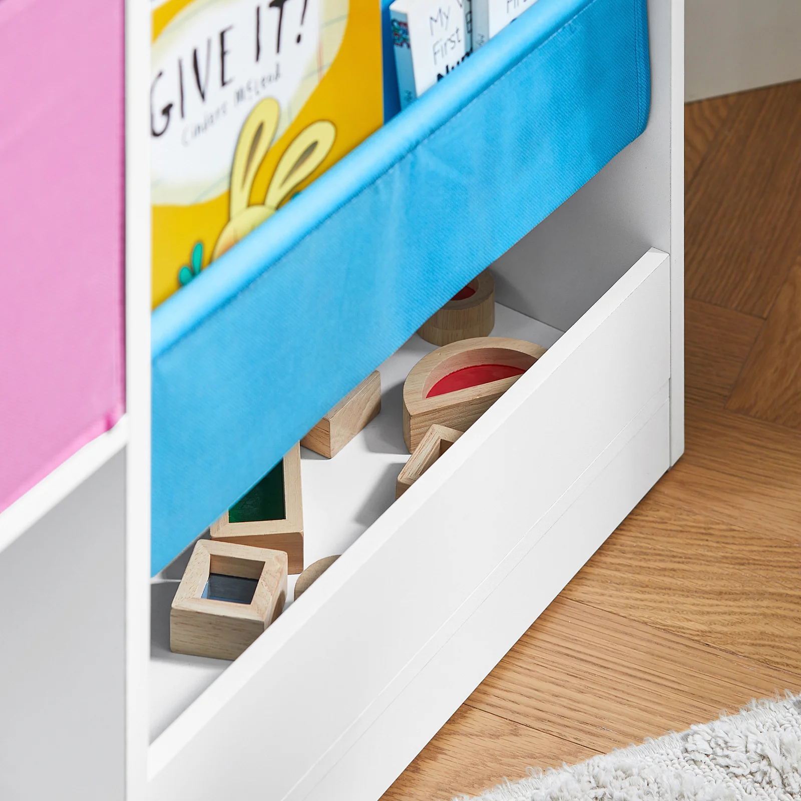 SoBuy KMB76-F Librería Infantil para niños con 2 Cestas y 1 Compartimiento - Image 9
