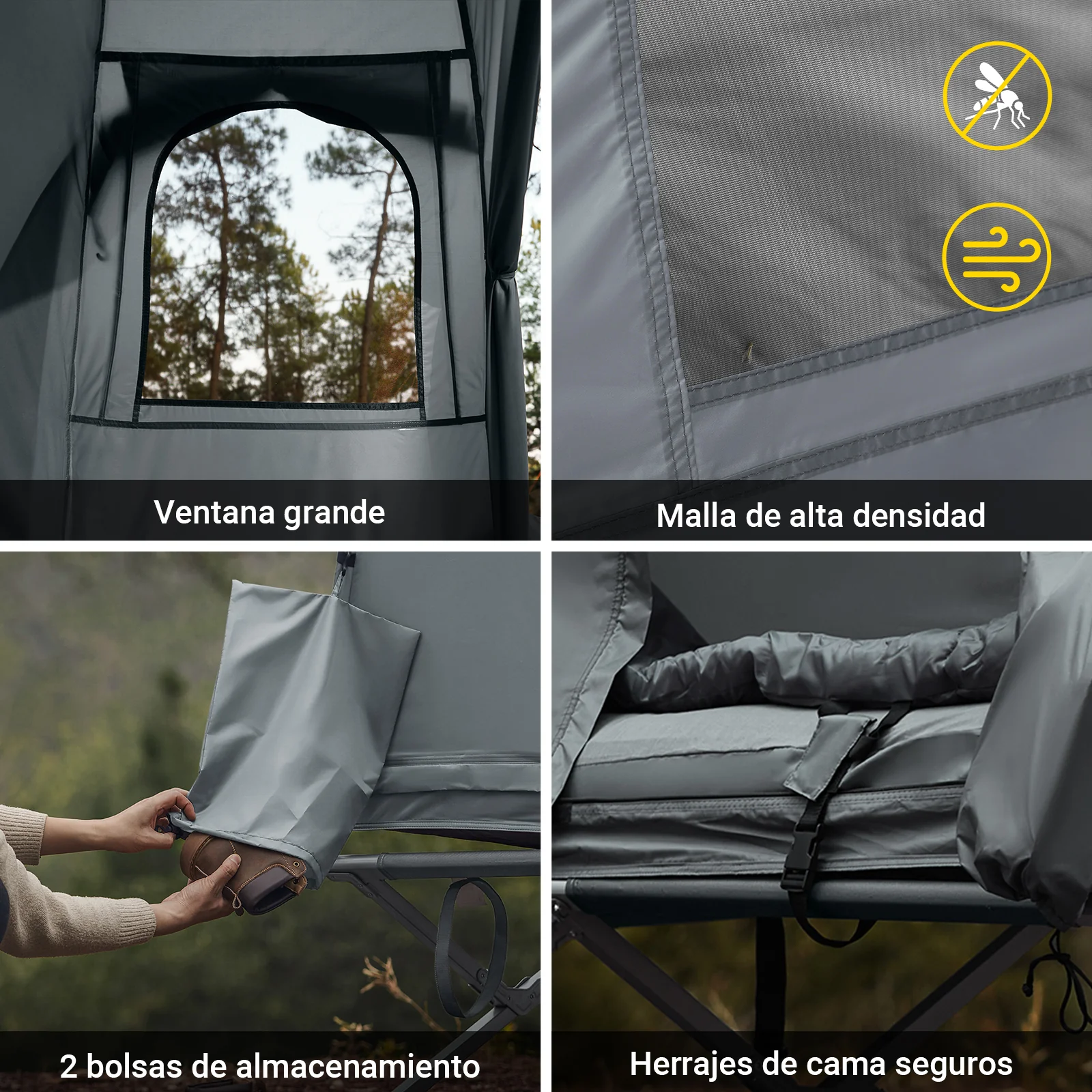 SoBuy OGS32-HG Tienda de campaña Flotante Colchon Inflable para 1 persona - Image 10