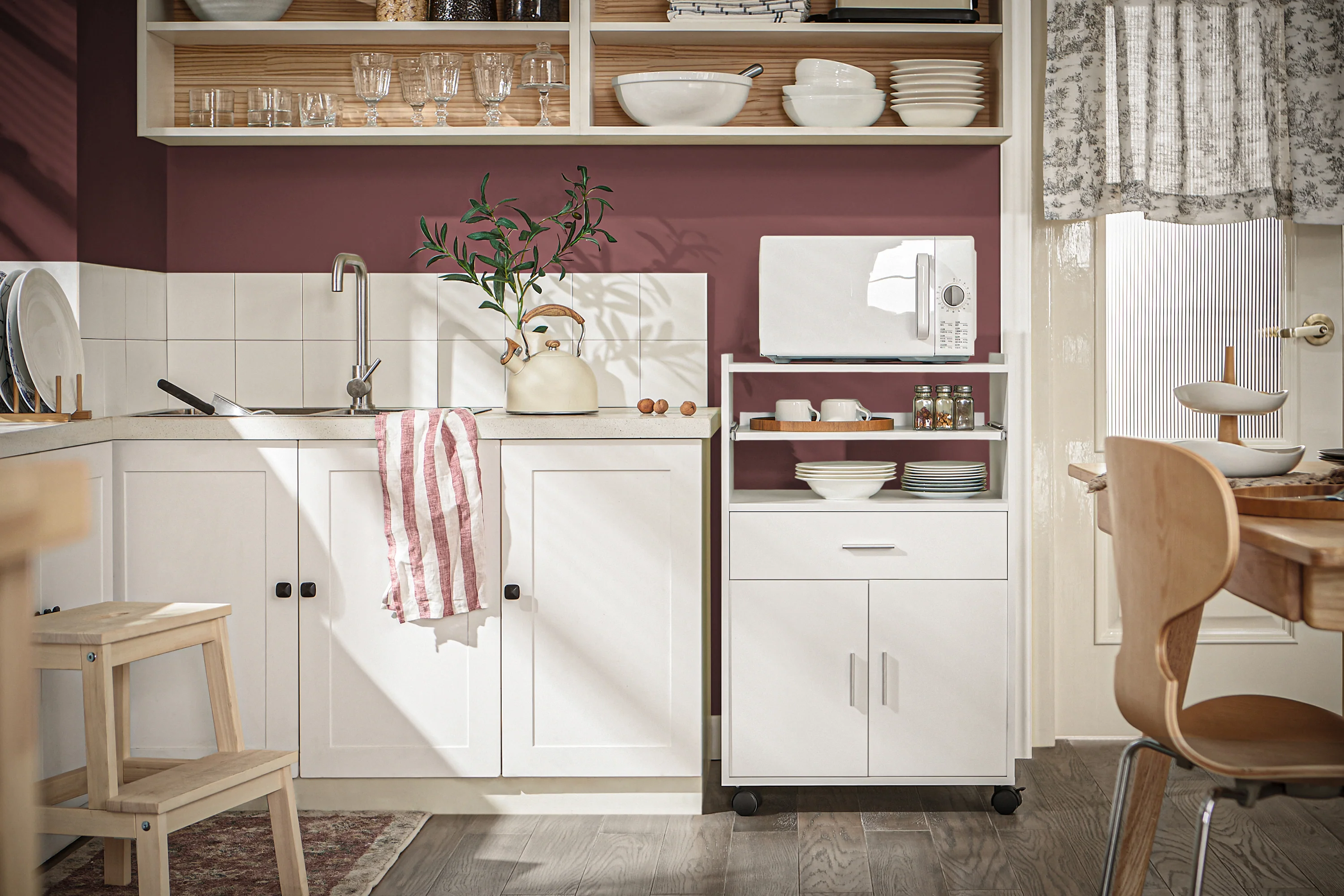 SoBuy FSB09-W Aparador de Cocina para microondas Con 2 Puertas y 1 cajón - Image 5