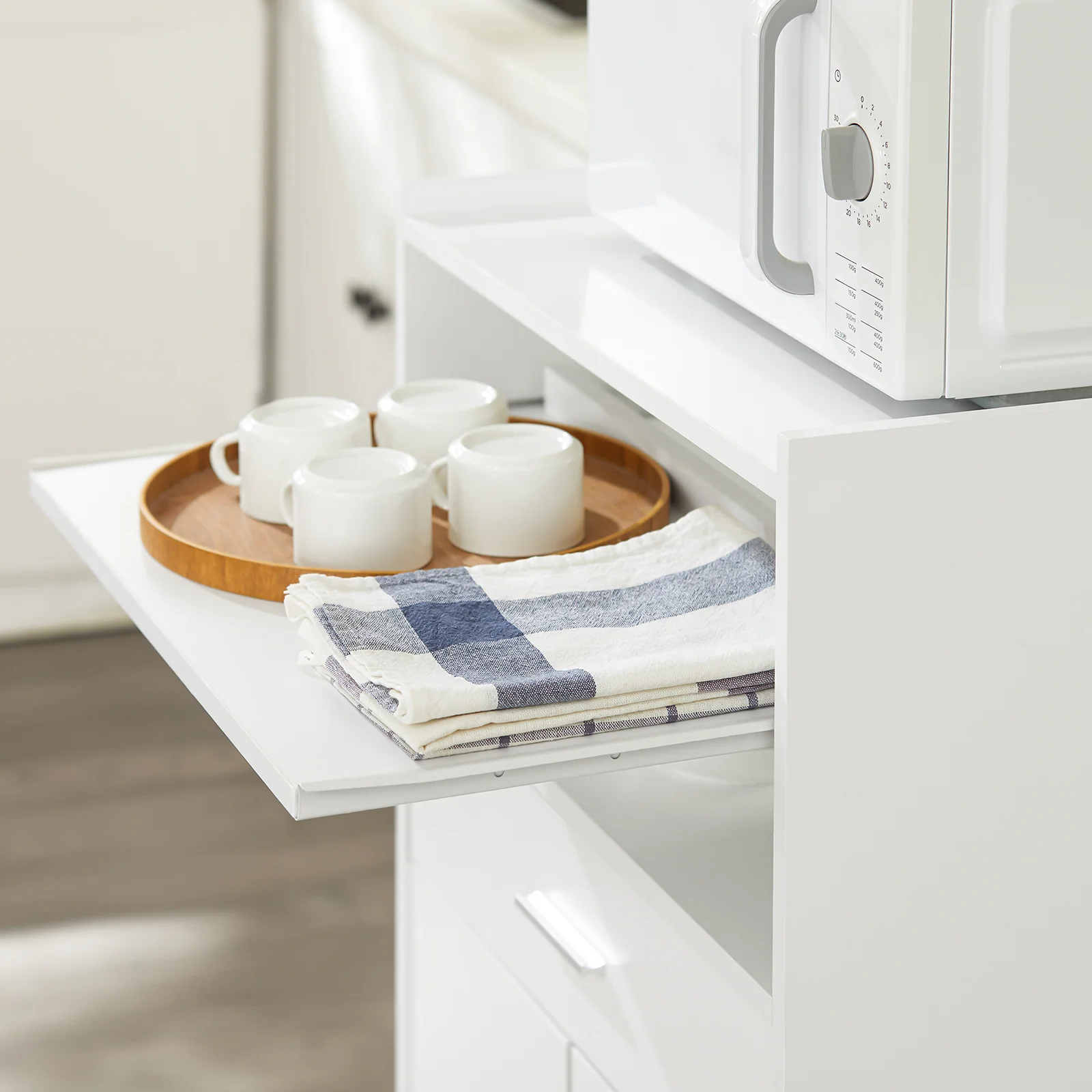 SoBuy FSB09-W Aparador de Cocina para microondas Con 2 Puertas y 1 cajón - Image 7