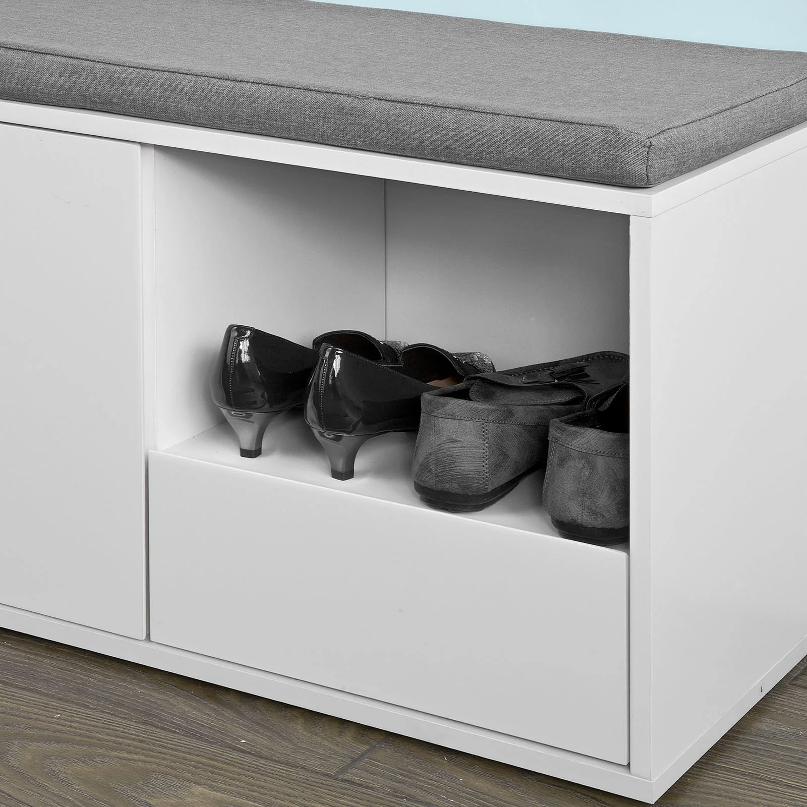 SoBuy FSR37-W Banco Zapatero con 1 cajón 1 puerta - Image 6
