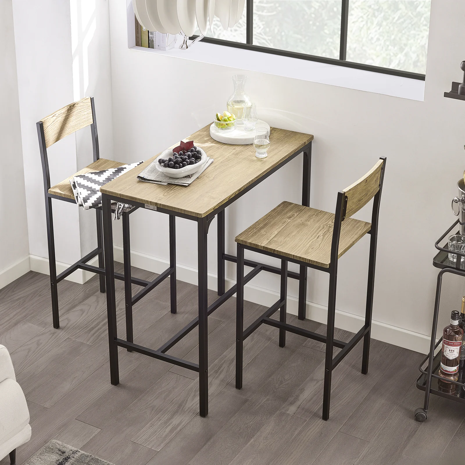 SoBuy OGT03-N Juego de mesa y 2 sillas Madera - Image 5