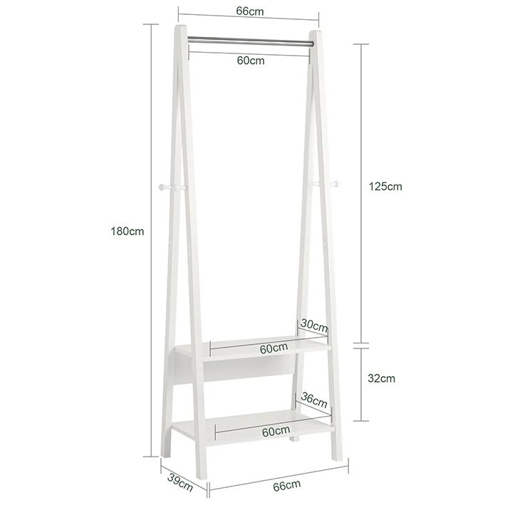 SoBuy FRG59-W Estanterías escalonada con 2 estantes blanco - Image 3