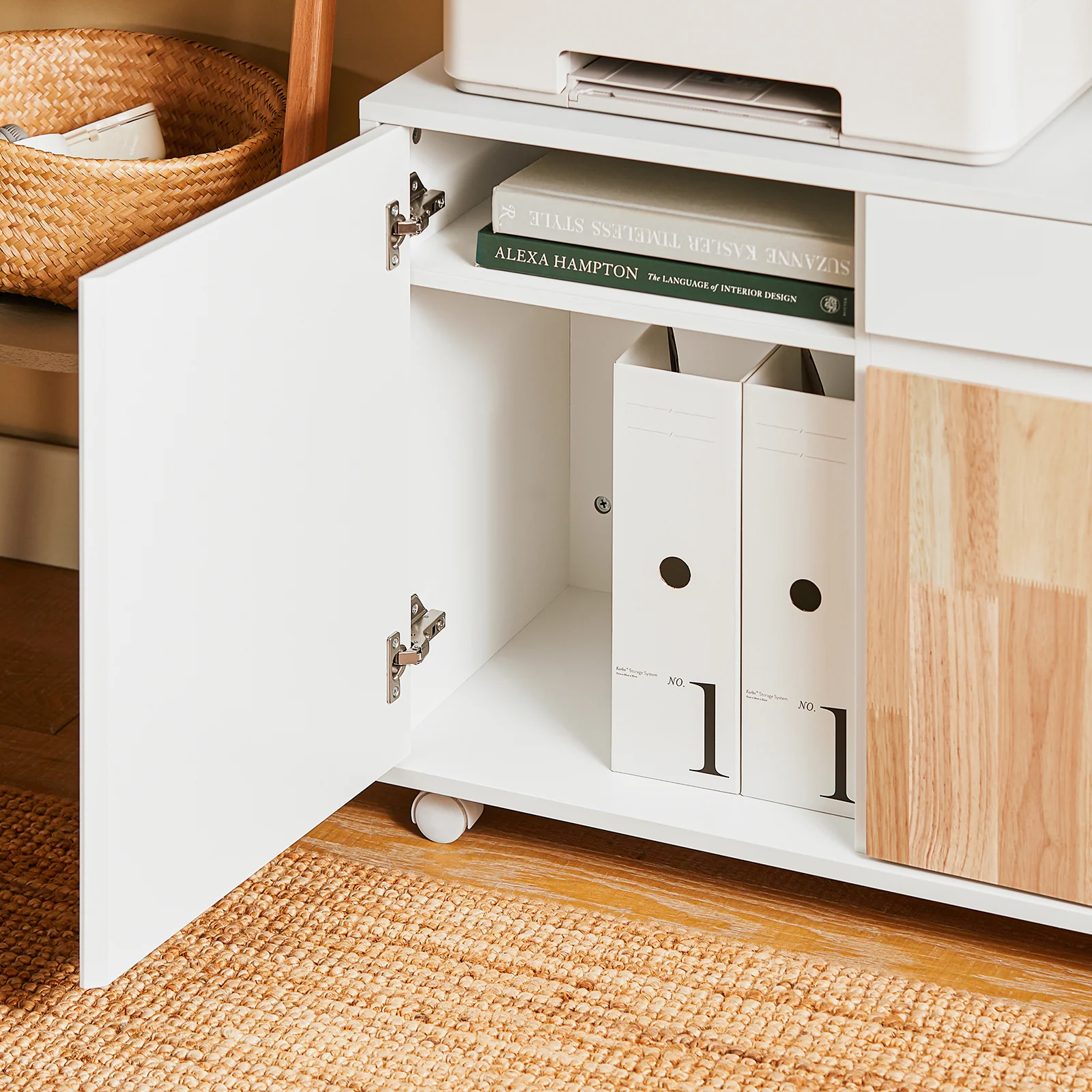 SoBuy ASK04-WN Mueble de Oficina con Ruedas 65 x 58 x 35 cm - Image 6