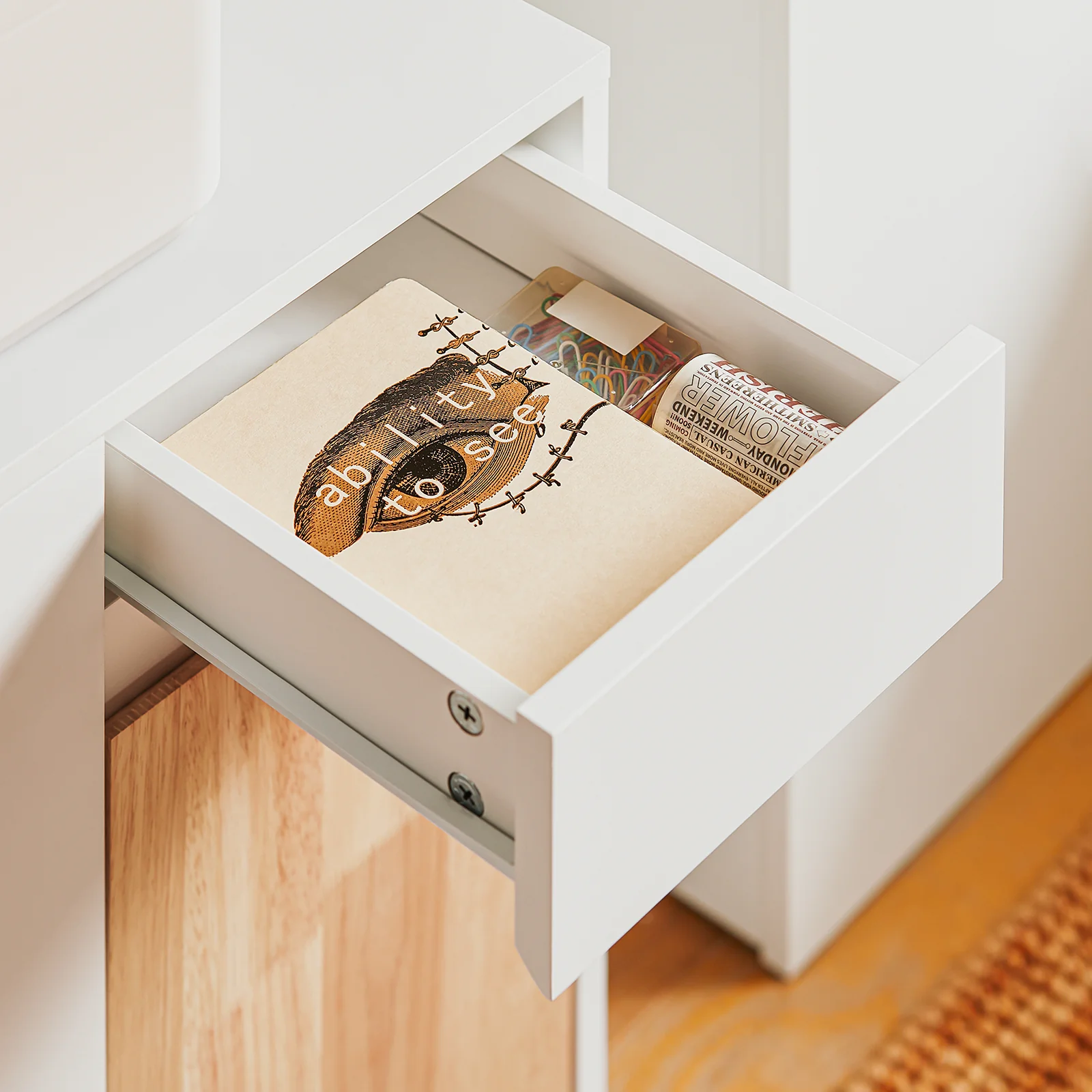 SoBuy ASK04-WN Mueble de Oficina con Ruedas 65 x 58 x 35 cm - Image 7