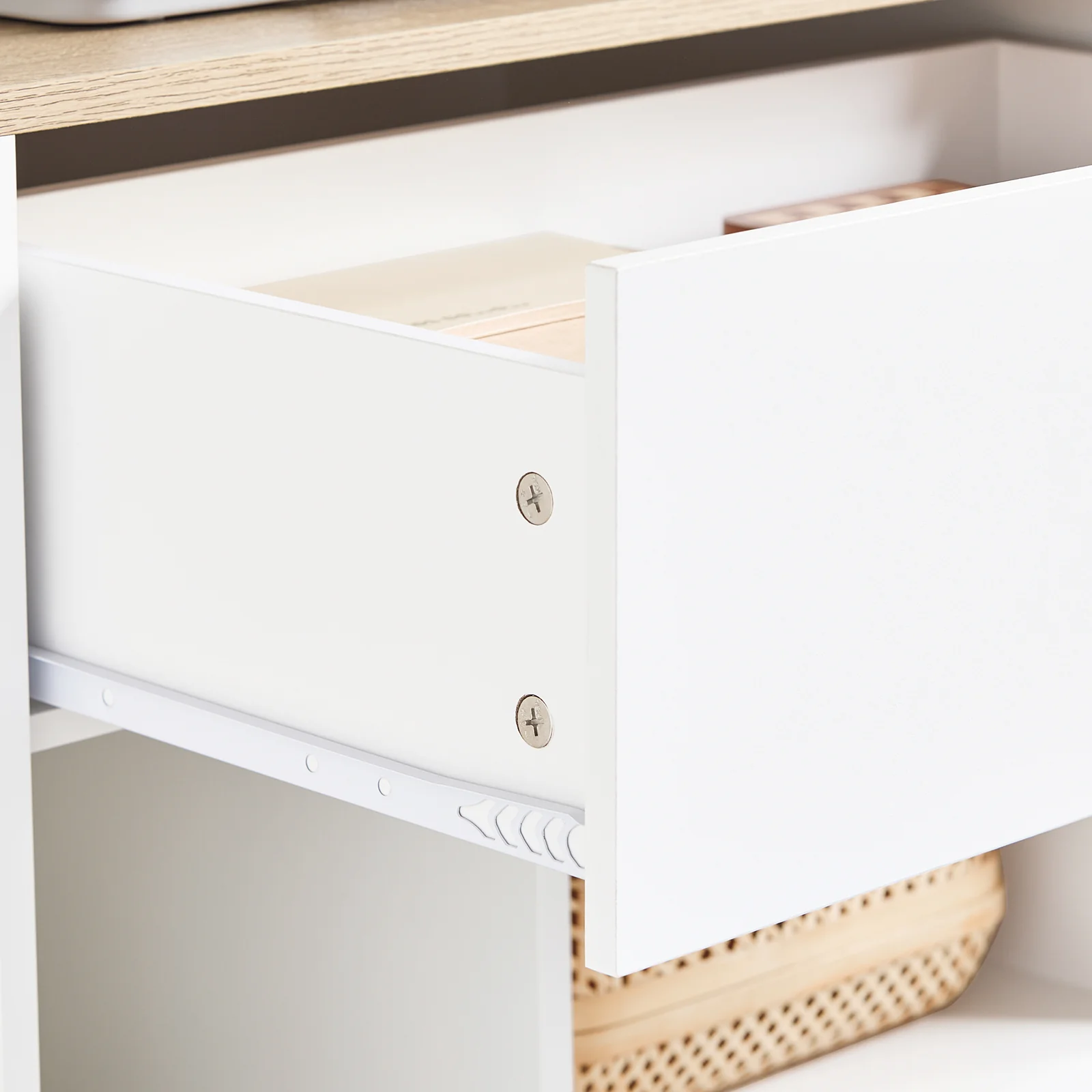 SoBuy ASK10-WN Soporte para Impresora con Ruedas 63x42x88 cm Blanco - Image 7