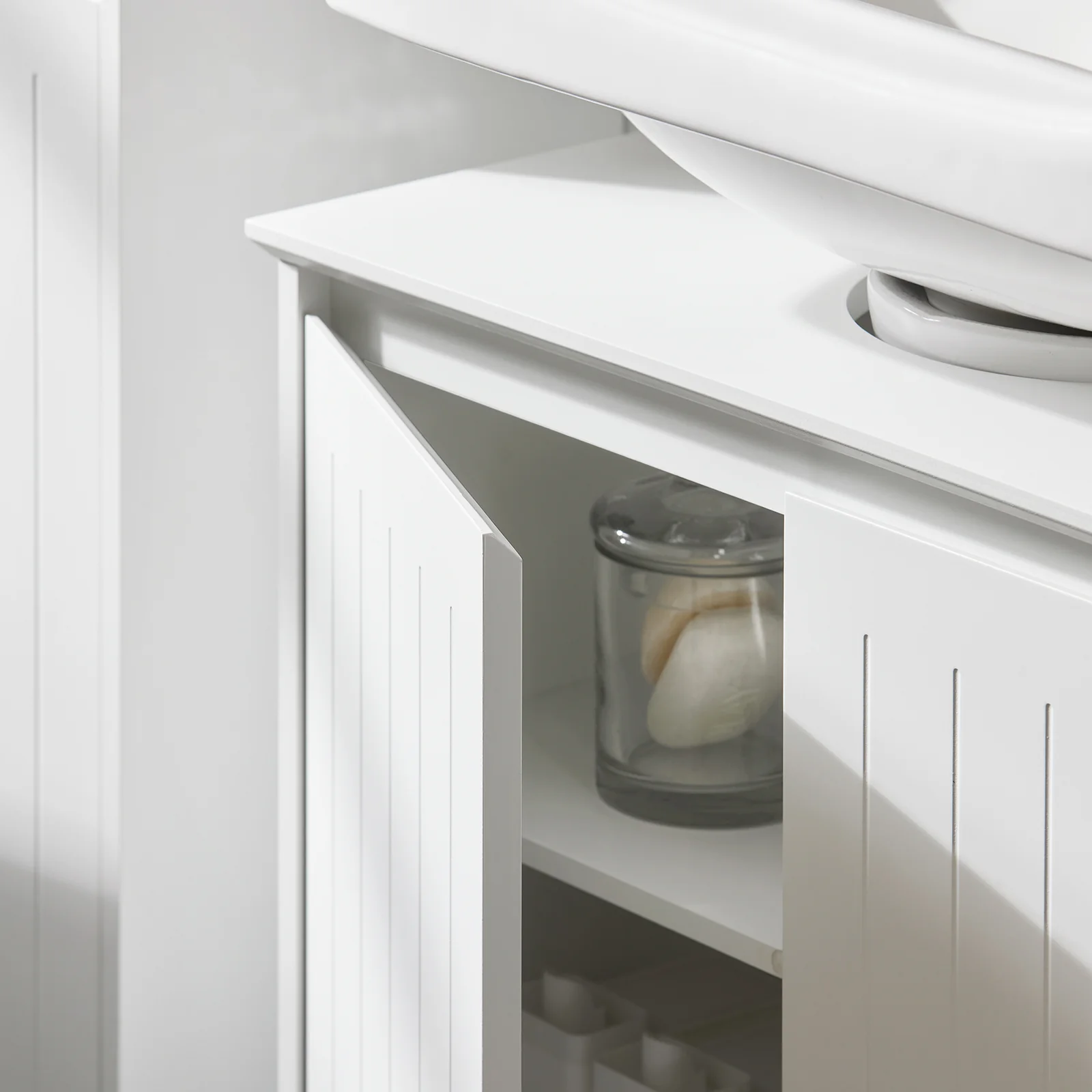 SoBuy BZR108-II-W Mueble para Debajo del Lavabo con 2 Puertas - Image 8