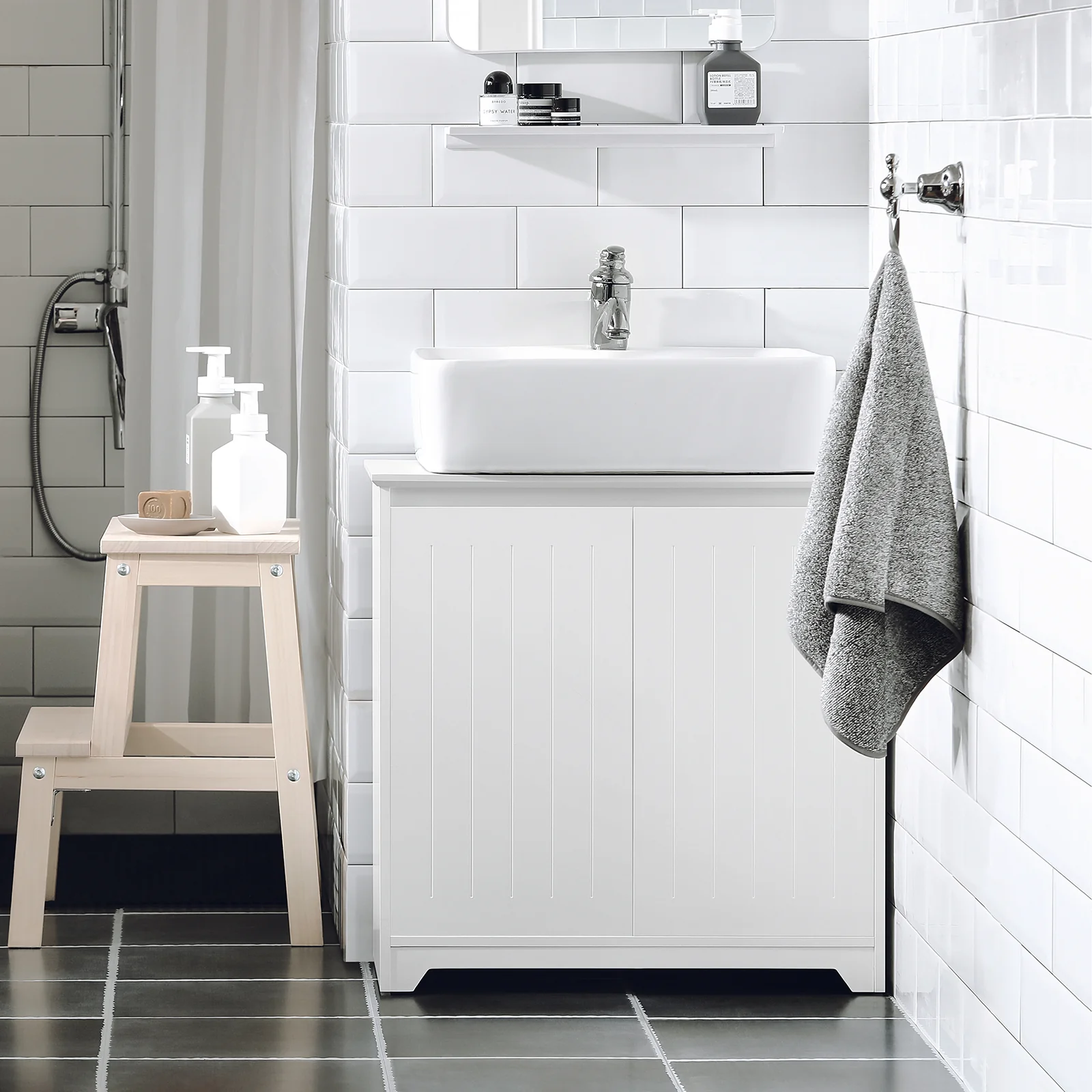 SoBuy BZR108-W Mueble para Debajo del Lavabo - Image 5