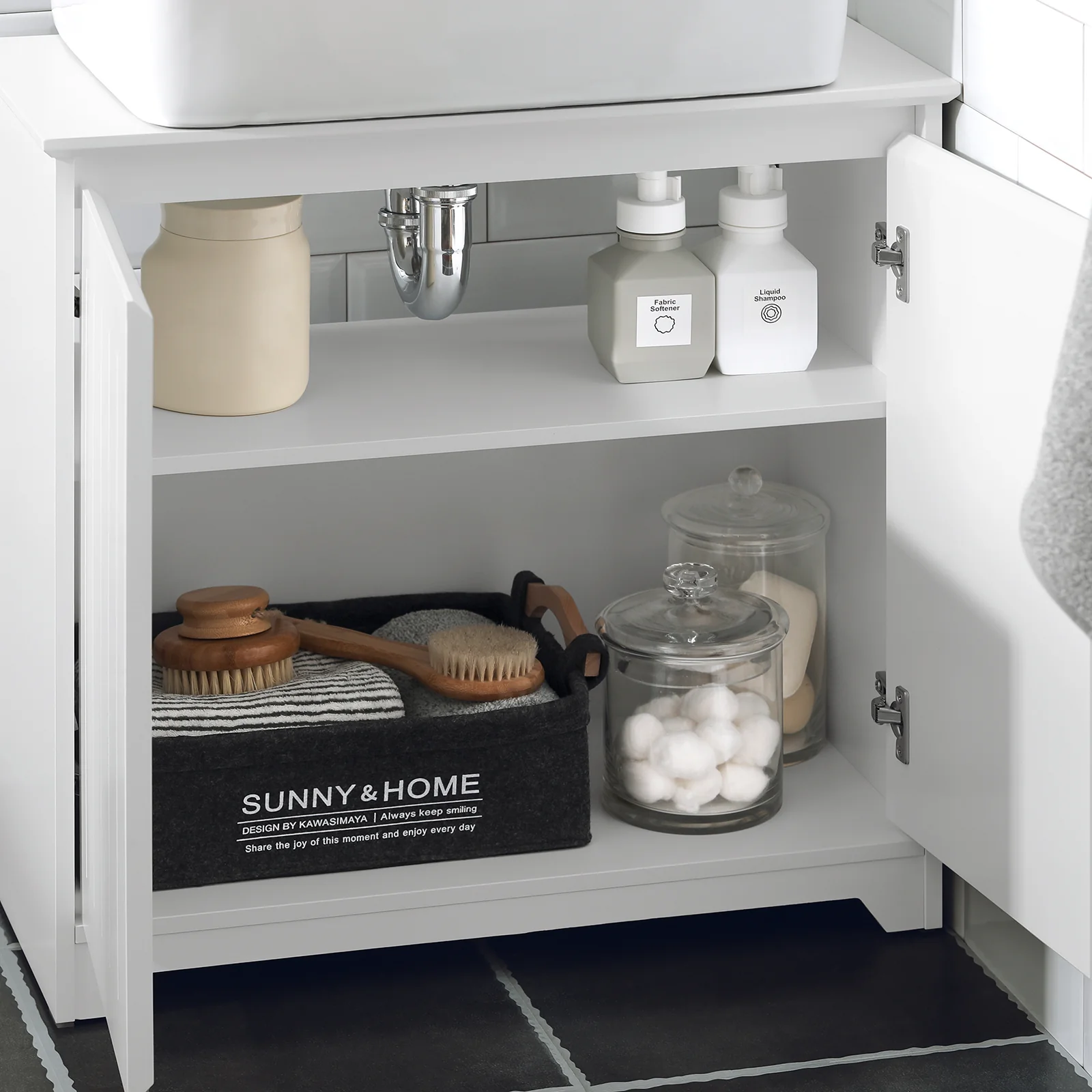 SoBuy BZR108-W Mueble para Debajo del Lavabo - Image 6