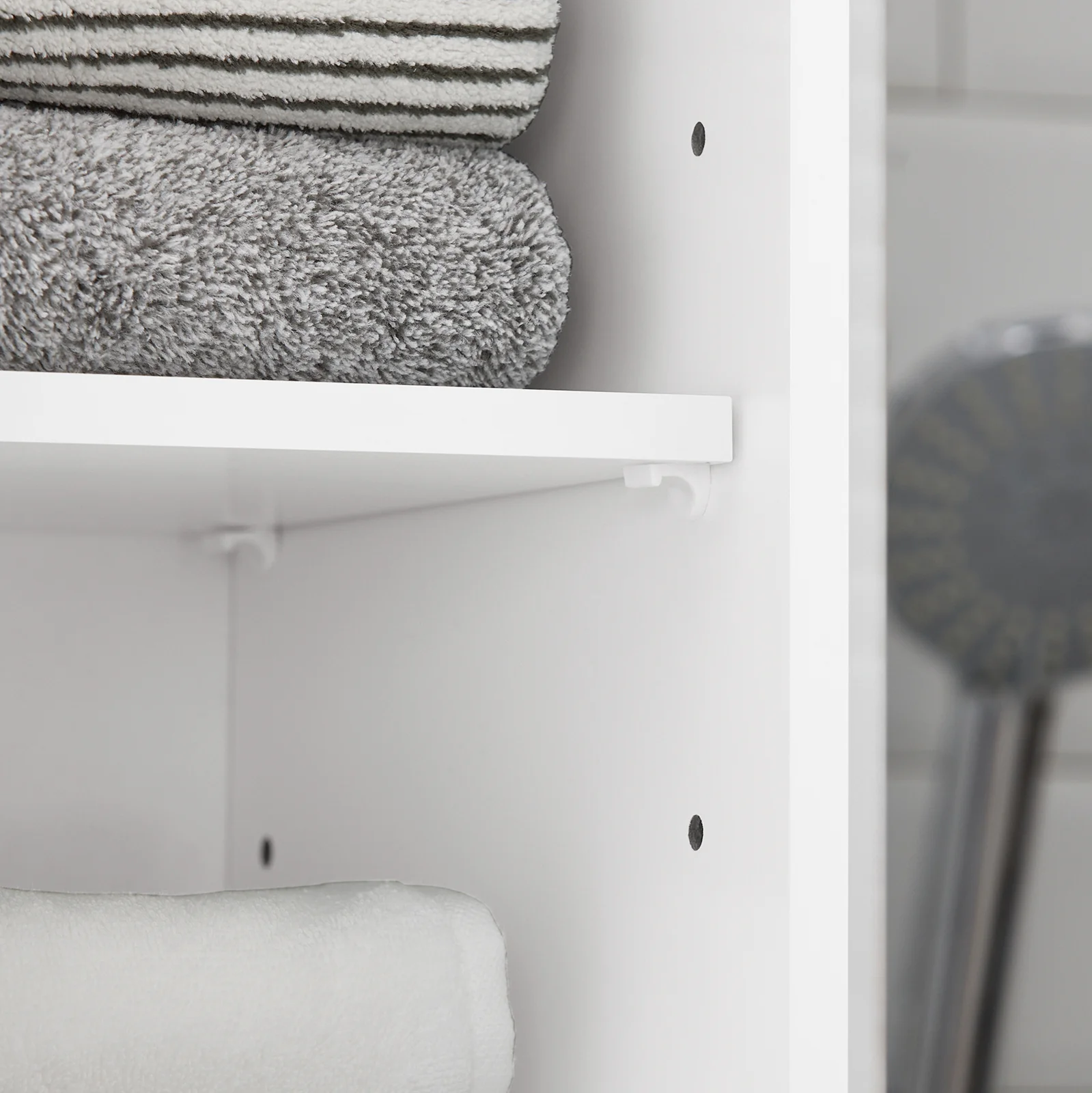 SoBuy BZR109-W Armario Alto de Baño con 1 Cesto y 1 Cajón - Image 6