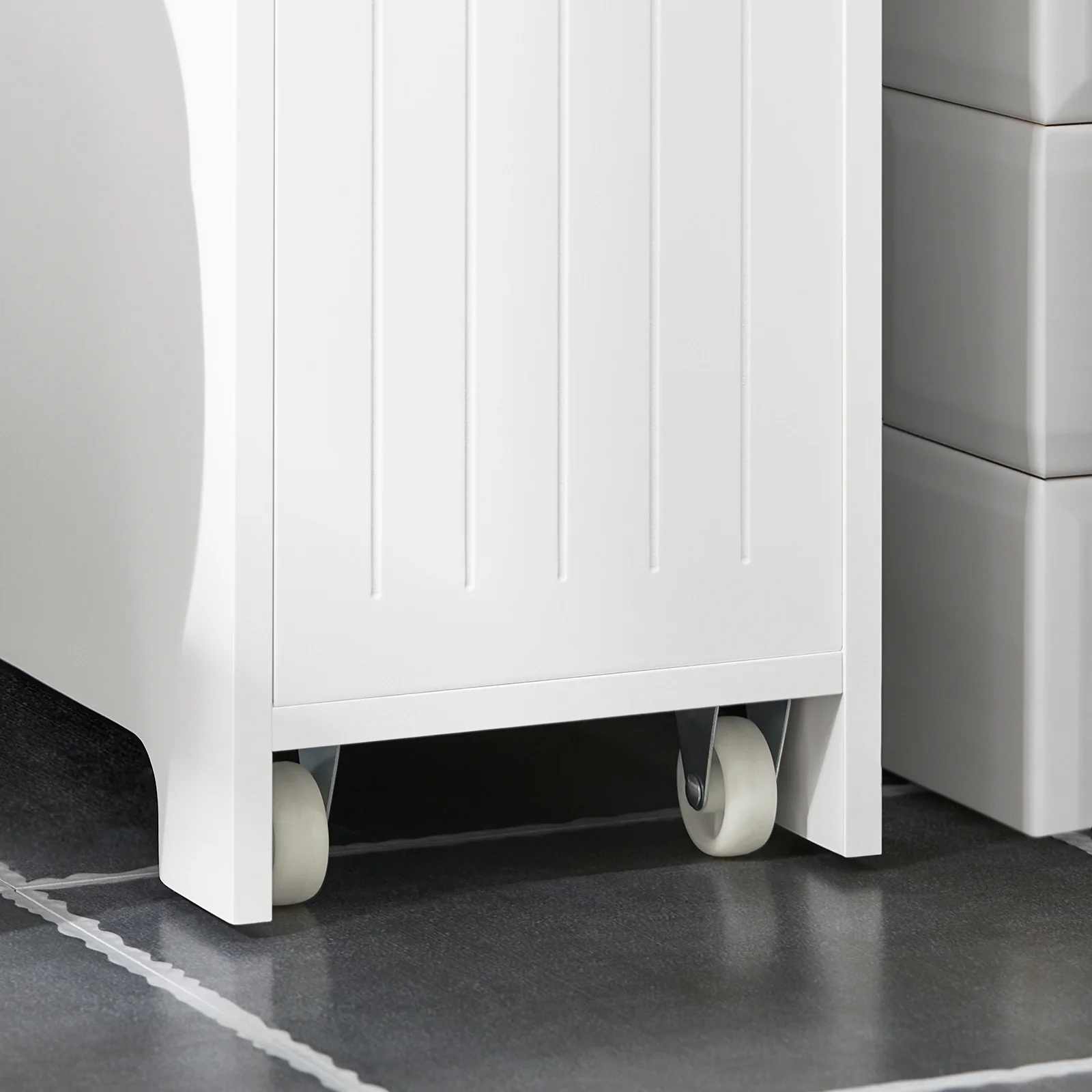 SoBuy BZR111-W Estantería Estrecha para Nichos para Baño Blanco - Image 9