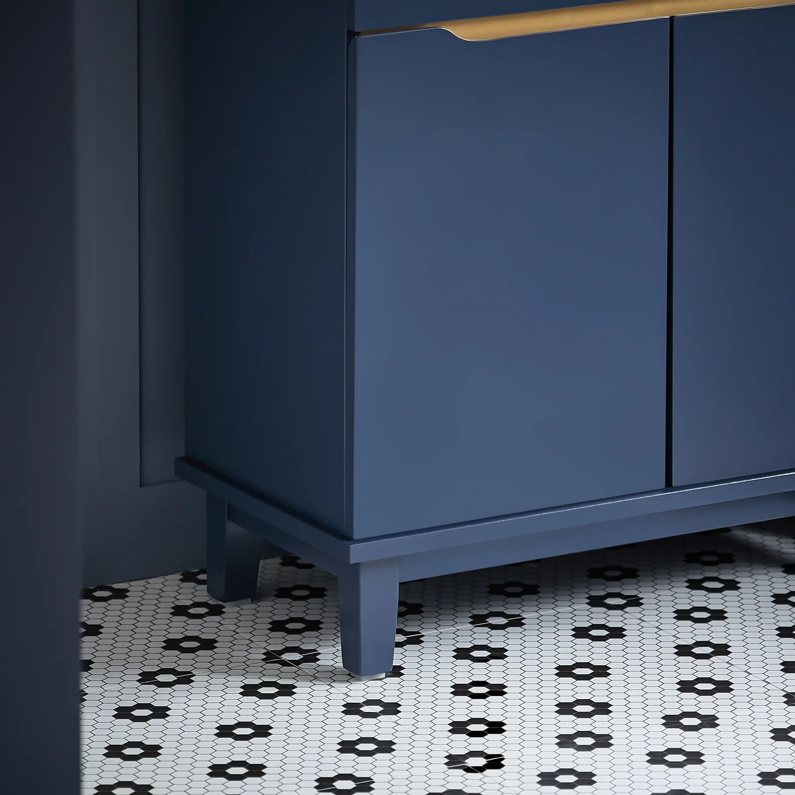 SoBuy BZR113-B Armario para Debajo del Lavabo 2 Puertas Azul - Image 6