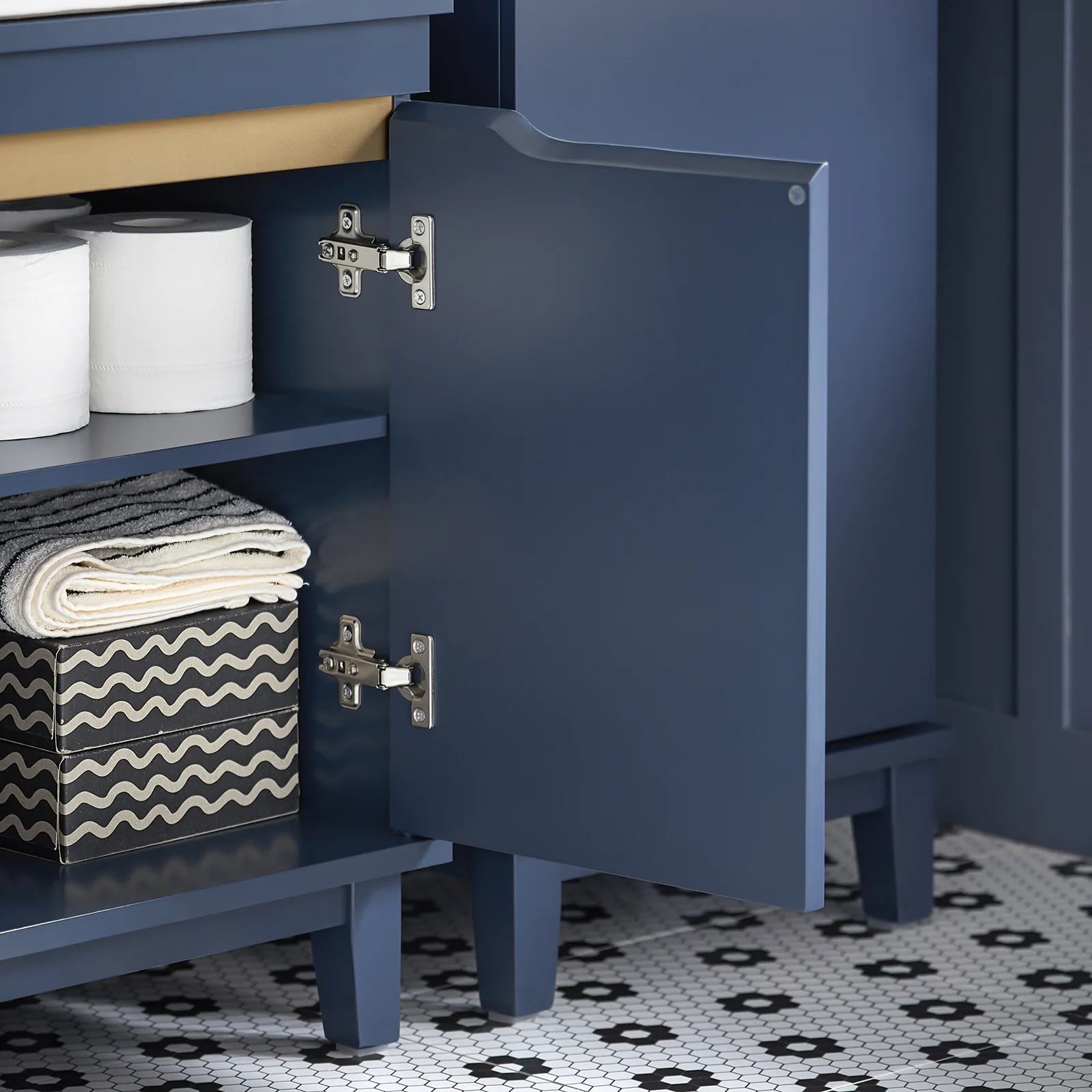 SoBuy BZR113-B Armario para Debajo del Lavabo 2 Puertas Azul - Image 8