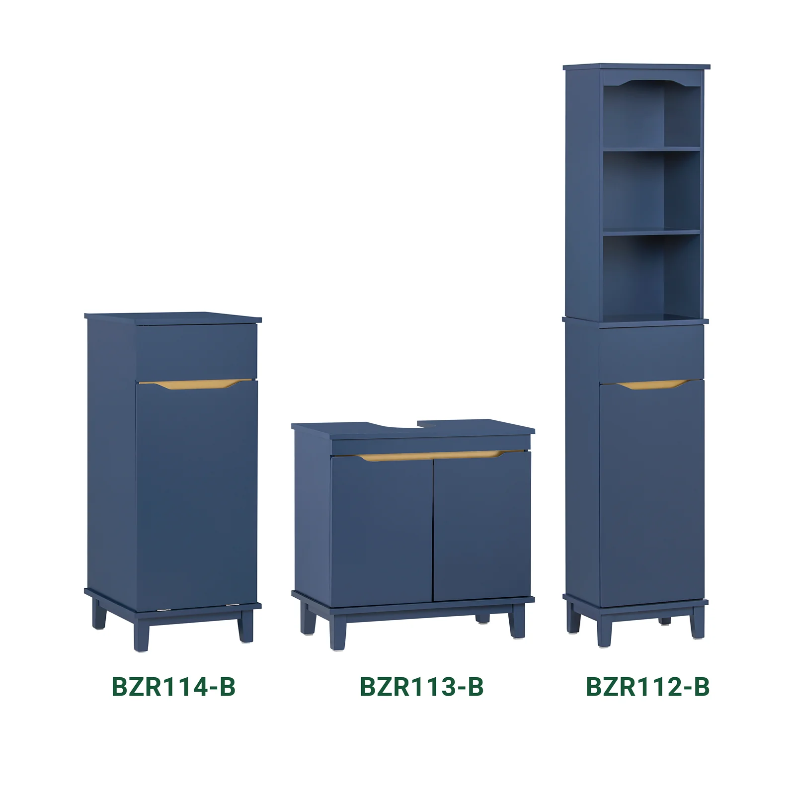 SoBuy BZR114-B Cesto para Ropa Sucia con 1 Cesto y 1 Cajón Azul - Image 10